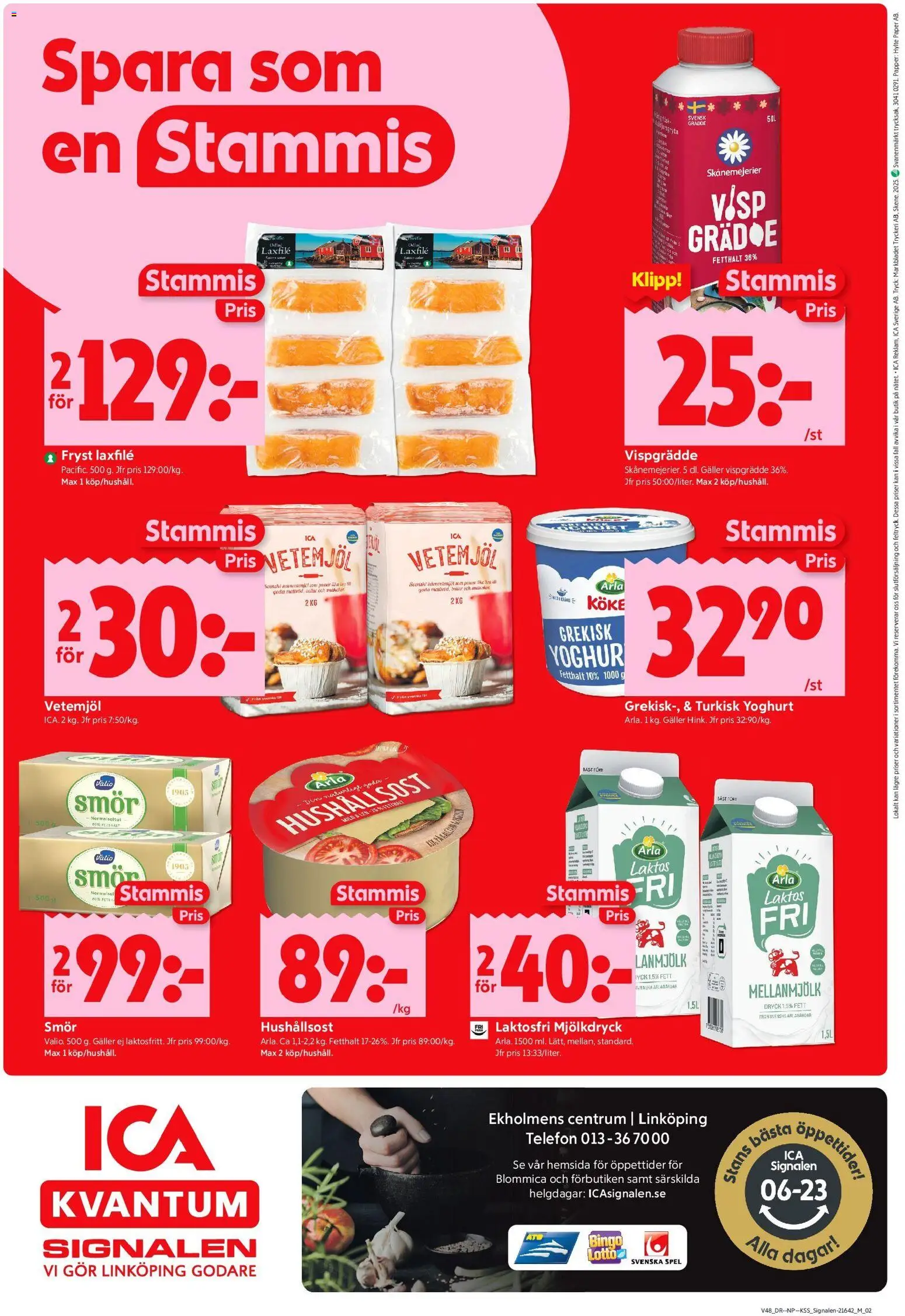 ICA Kvantum reklamblad aktuell från 24.11.2025 | Sida: 10 | Produkter: Hushållsost, Papper, Telefon, Spel
