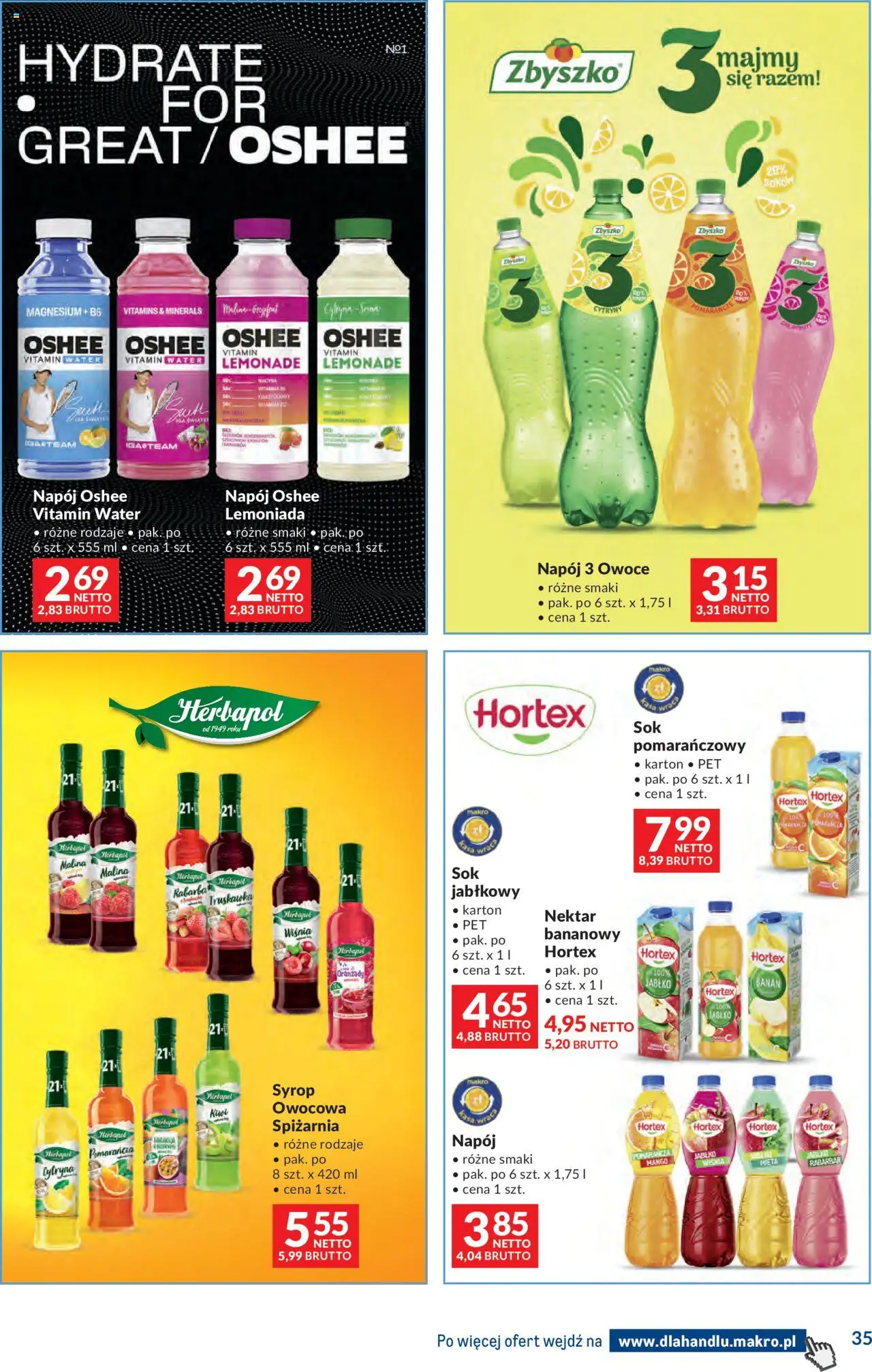 Makro Gazetka - Dystrybucja do sklepów od 14.10.2025 | Strona: 35 | Produkty: Cytryna, Mango, Syrop, Malina