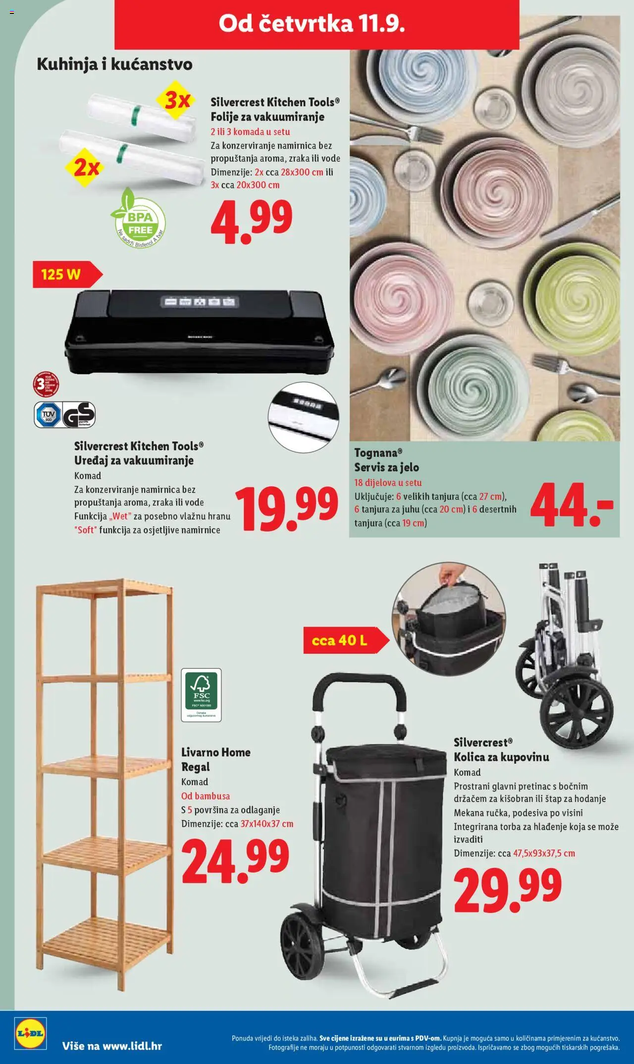 Lidl katalog | vrijedi od 08.09.2025 | Stranica: 42 | Proizvodi: Tognana, Regal, Kuhinja, Kolica za kupovinu