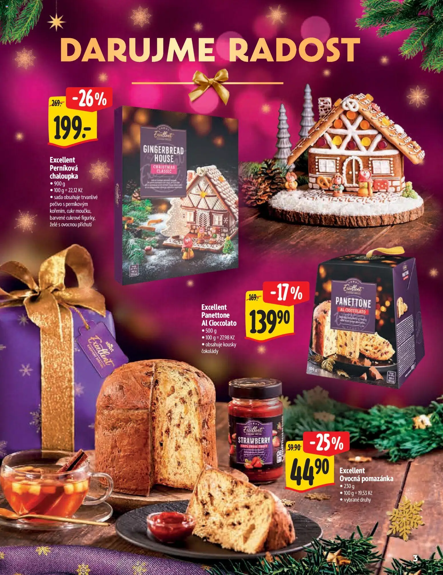 Albert katalog - Hypermarket od 29.10.2025 | Strana: 3 | Produkty: Panettone, Pečivo, Pomazánka, Cukr