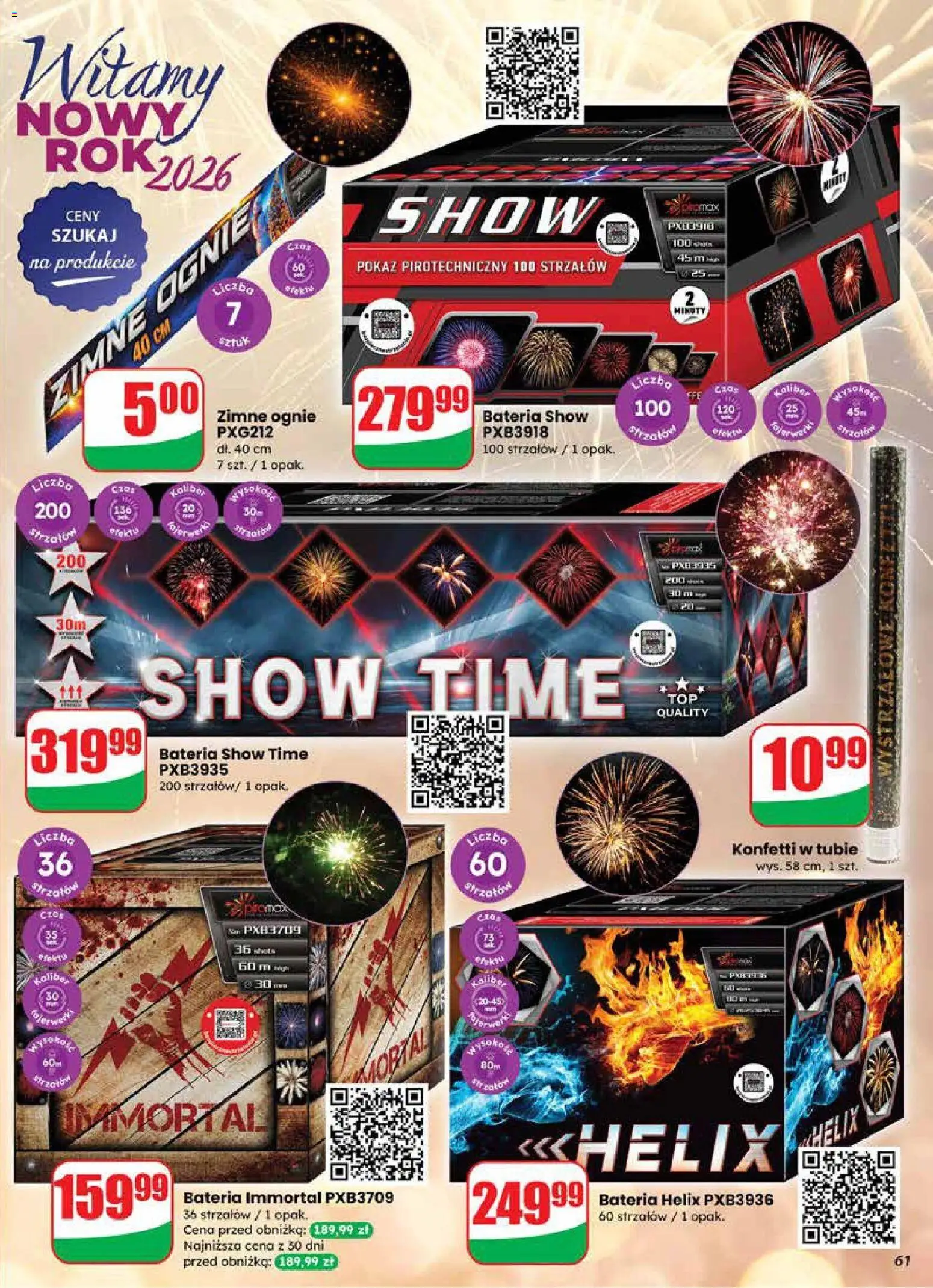 Dino Gazetka od 27.12.2025 | Strona: 61 | Produkty: Helix, Bateria, Zimne ognie