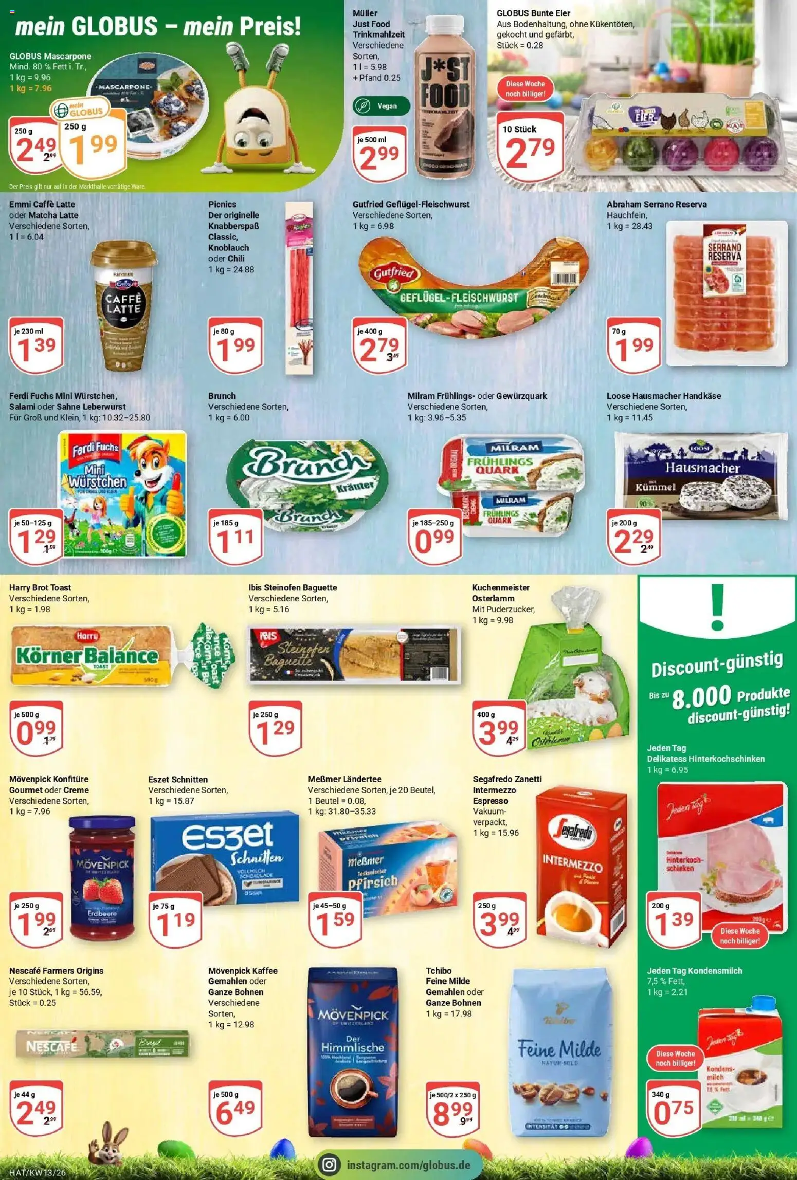Globus prospekt Hattersheim	 – gültig ab 23.03.2026 | Seite: 13 | Produkte: Kaffee, Toast, Salami, Segafredo