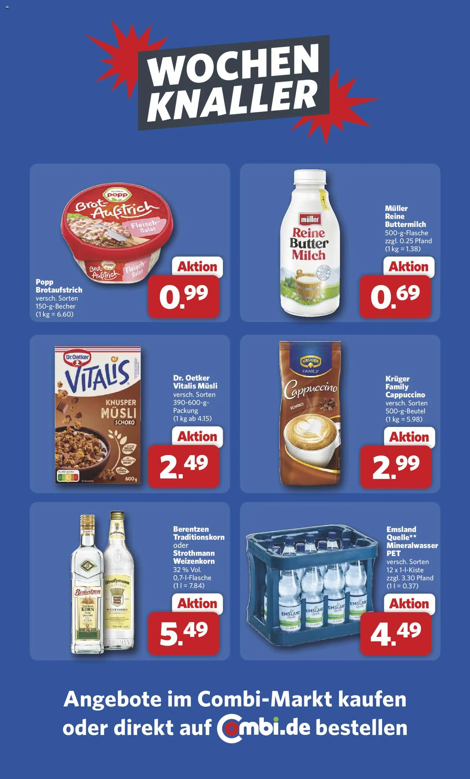 Combi Prospekt 	 – gültig ab 07.04.2026 | Seite: 27 | Produkte: Milch, Butter, Mineralwasser, Brot