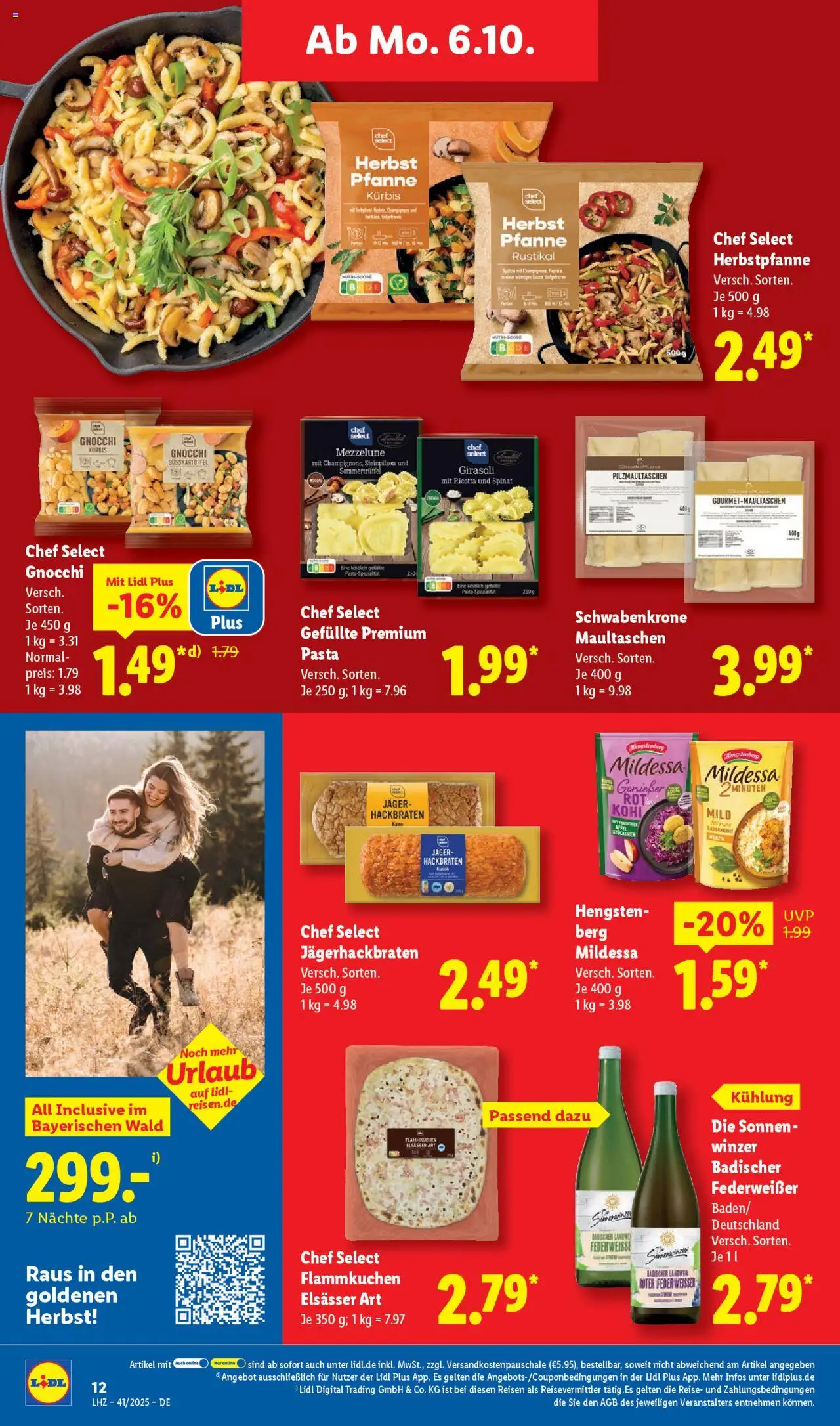 Lidl Prospekt 	 – gültig ab 06.10.2025 | Seite: 20 | Produkte: Kürbis, Pasta, Maultaschen