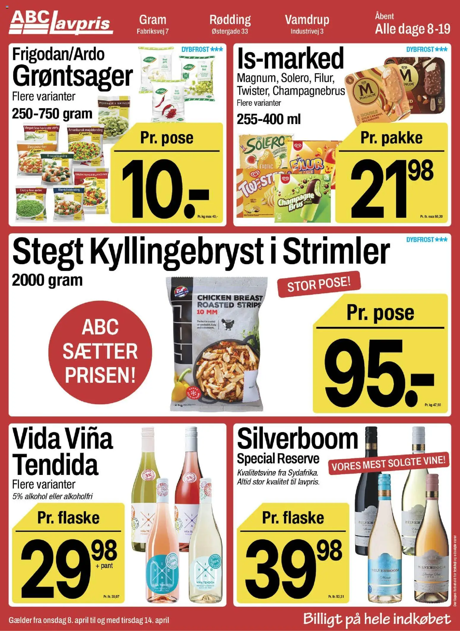 Abc Lavpris tilbudsavis – gyldig fra 08.04.2026 | Side: 3 | Produkter: Porrer, Ærter