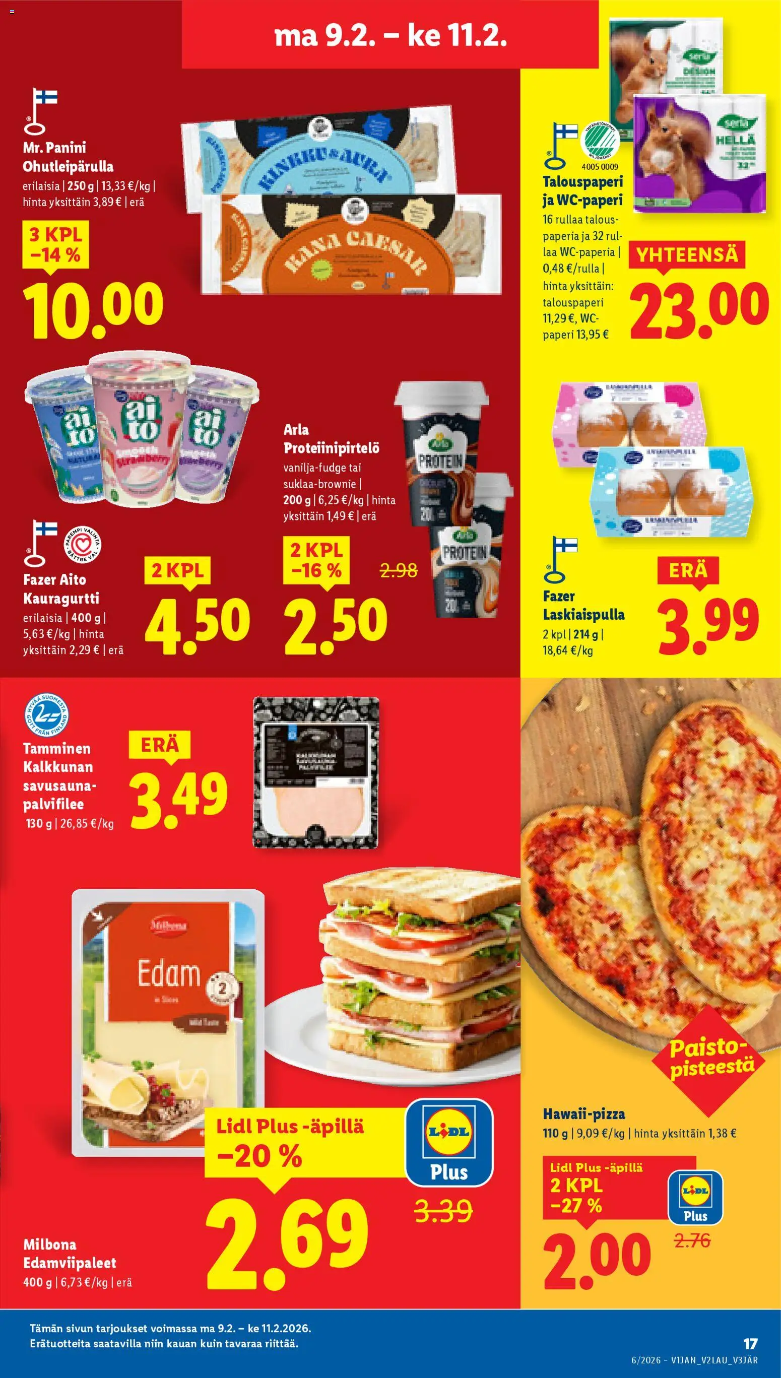 Lidl tarjoukset - Tampere – voimassa 05.02.2026 alkaen | Sivu: 23 | Tuotteet: Kana, WC, Paperi