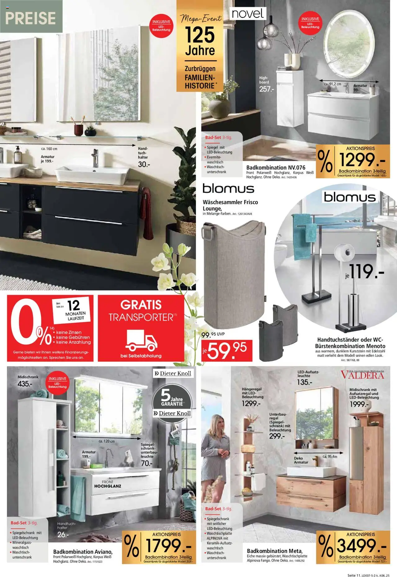 Zurbrüggen  Küchen für Ihr Zuhause - gültig ab dem 26.07.2025 | Seite: 19 | Produkte: Schrank, Waschtisch, Spiegelschrank, Unterschrank