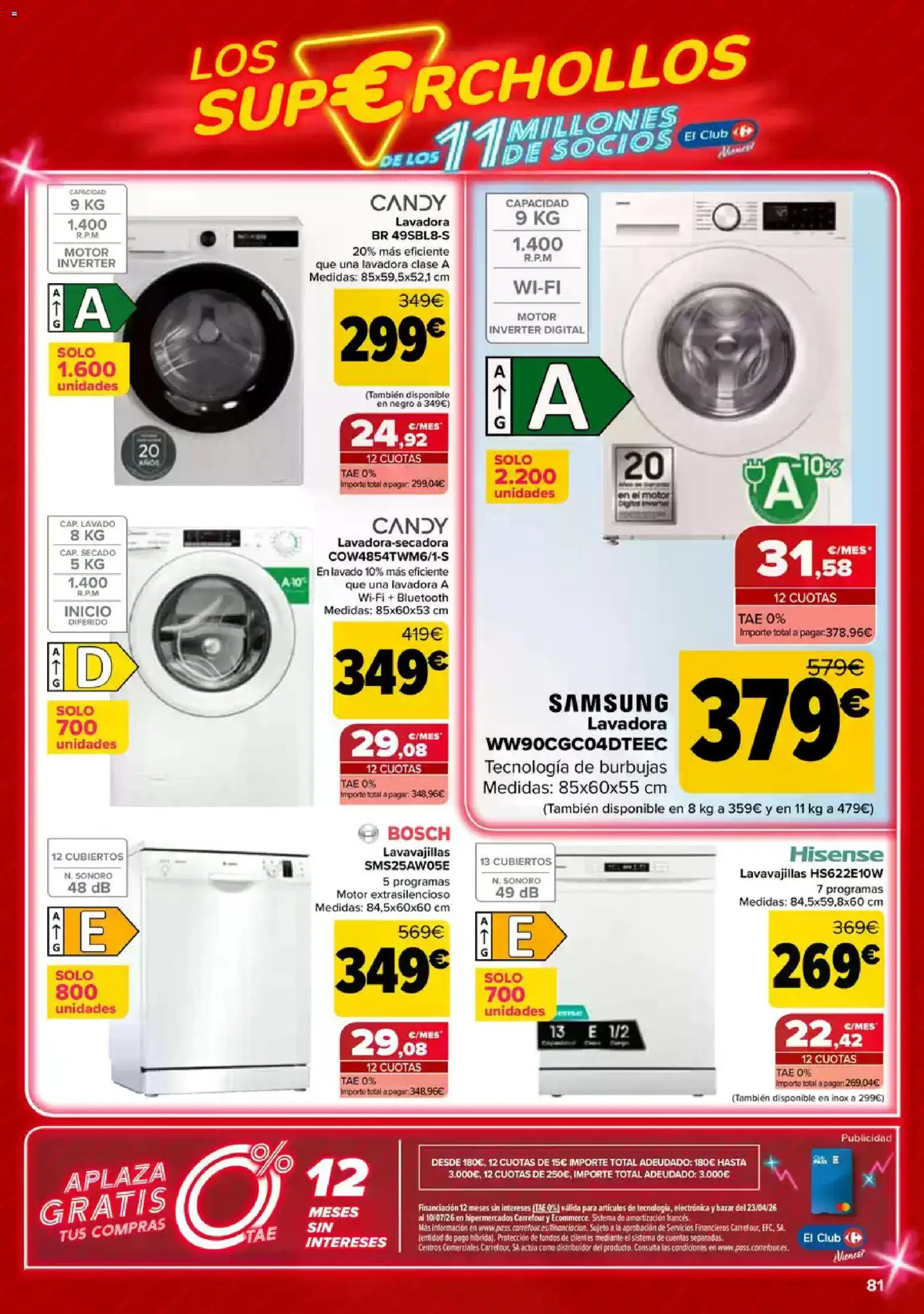 Carrefour folleto │ válido desde el 23.04.2026 | Página: 80 | Productos: Lavadora, Lavavajillas