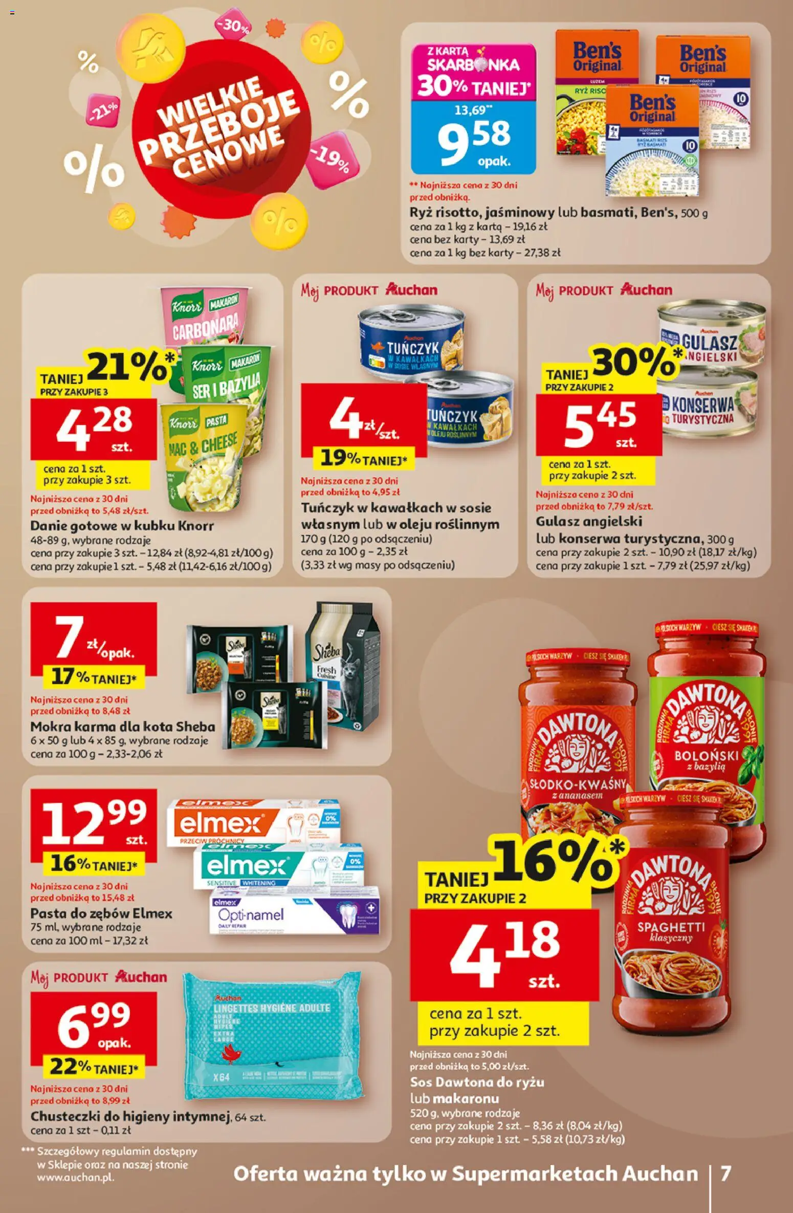 Auchan Gazetka od 02.01.2026 | Strona: 7 | Produkty: Karta, Carbonara, Bazylia, Ryż