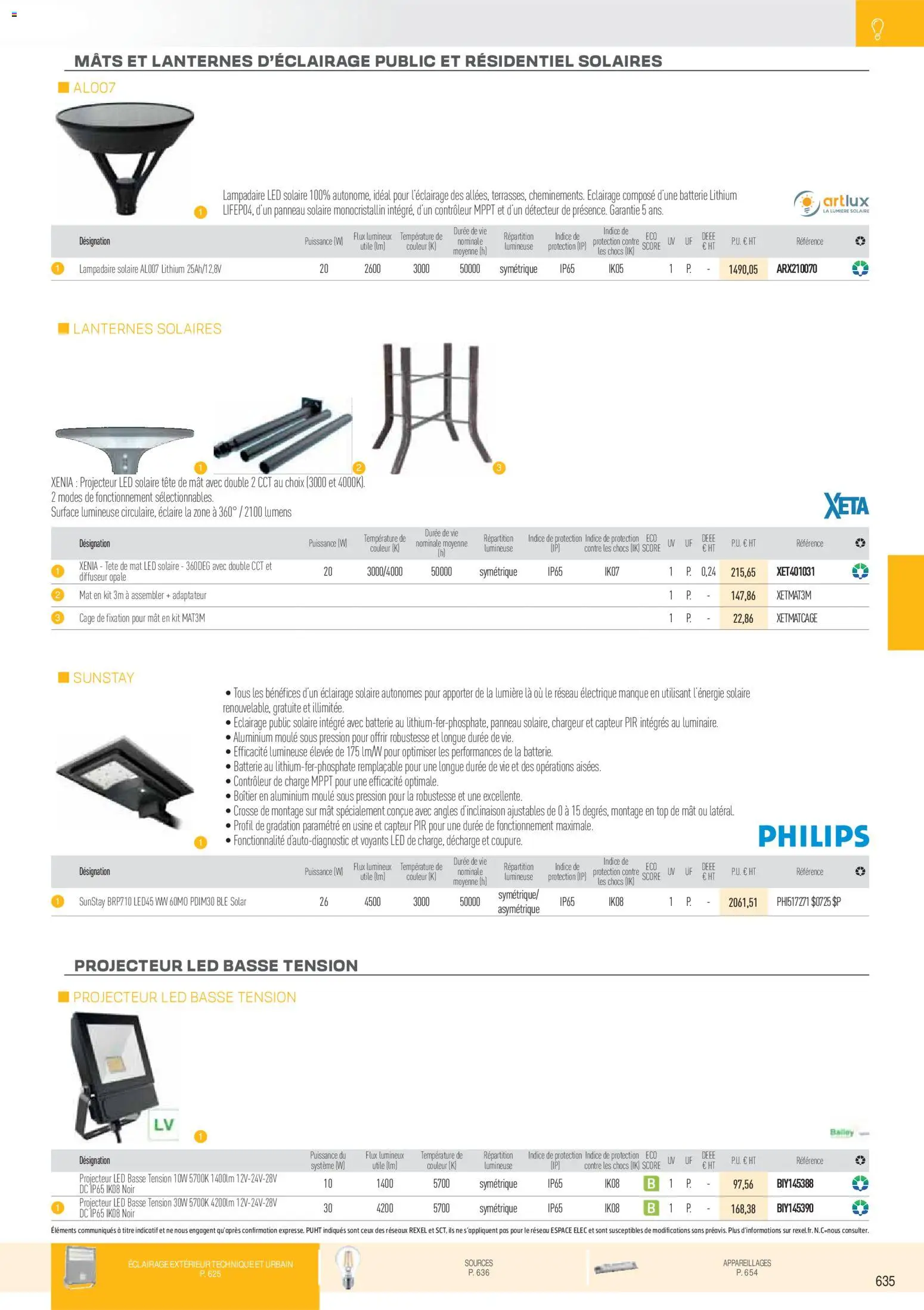 {H1} | Page: 127 | Produits: Lampadaire, Cage, Batterie, Projecteur led solaire