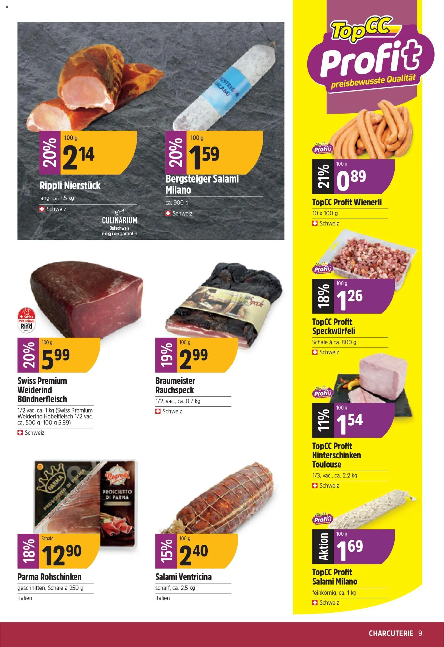 TopCC Aktionen – gültig ab 03.11.2025 | Seite: 9 | Produkte: Salami