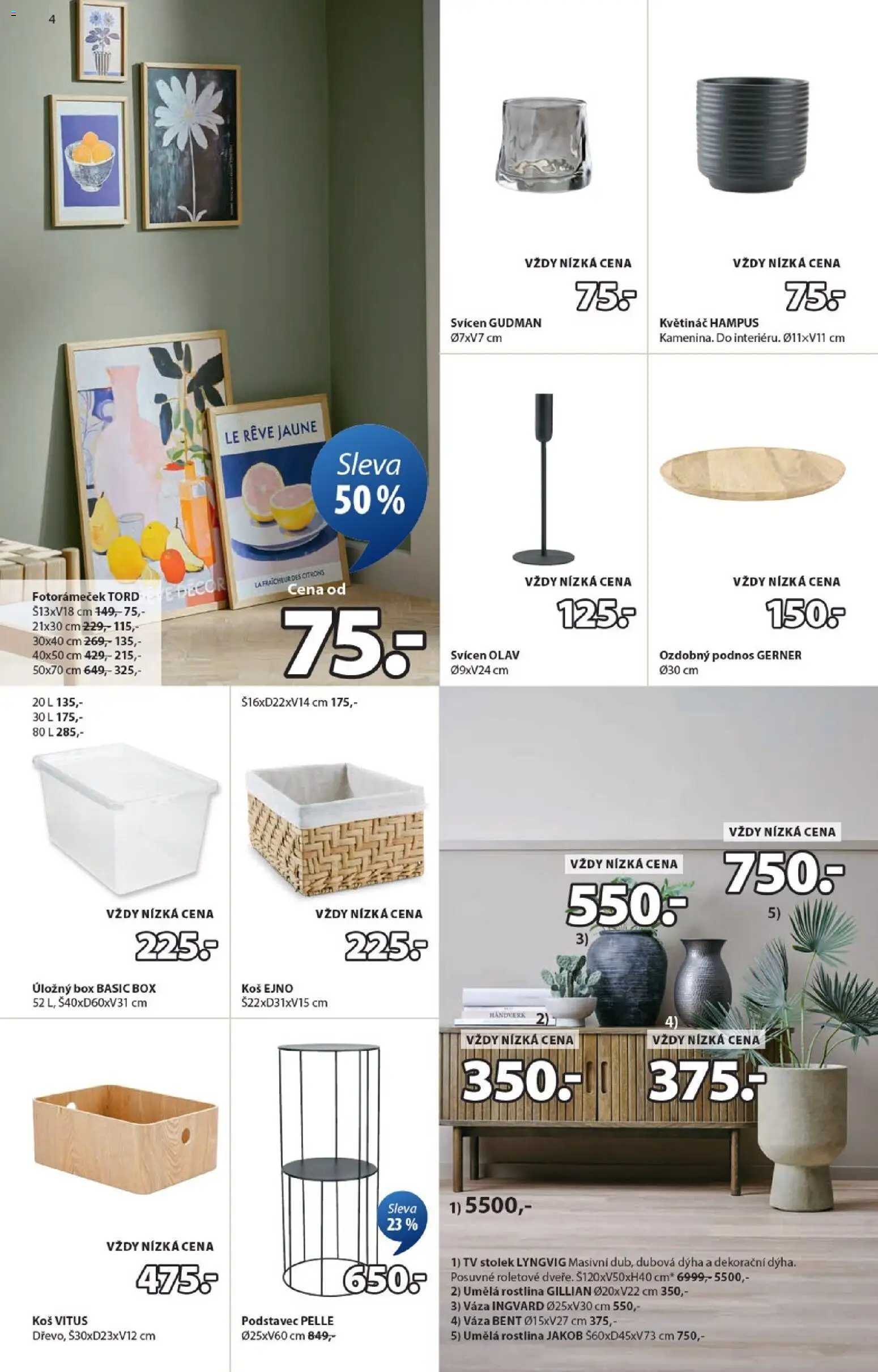 JYSK leták od 24.11.2025 | Strana: 4 | Produkty: Box, Úložný box, Fotorámeček, Květináč