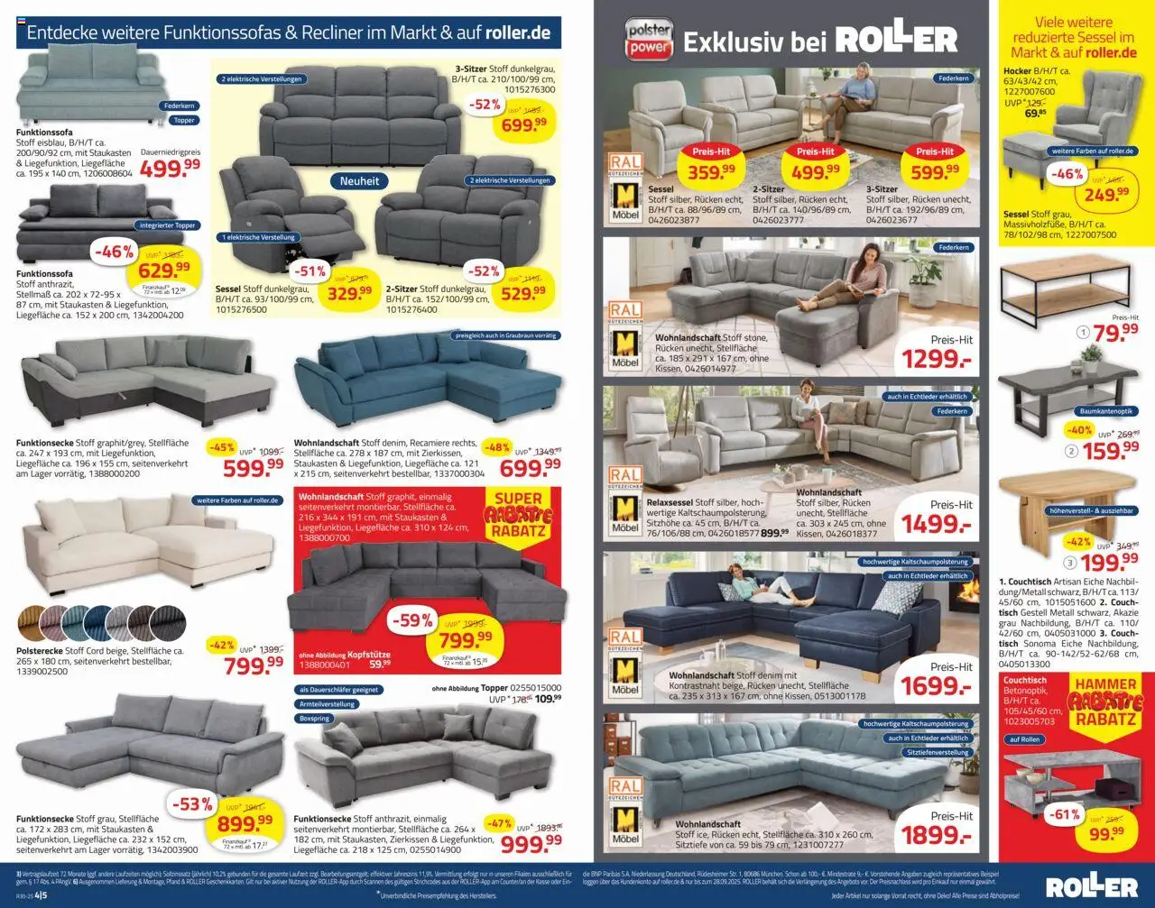 Roller Prospekt 	 - gültig ab dem 20.07.2025 | Seite: 3 | Produkte: Wohnlandschaft, Relaxsessel, Couch, Topper