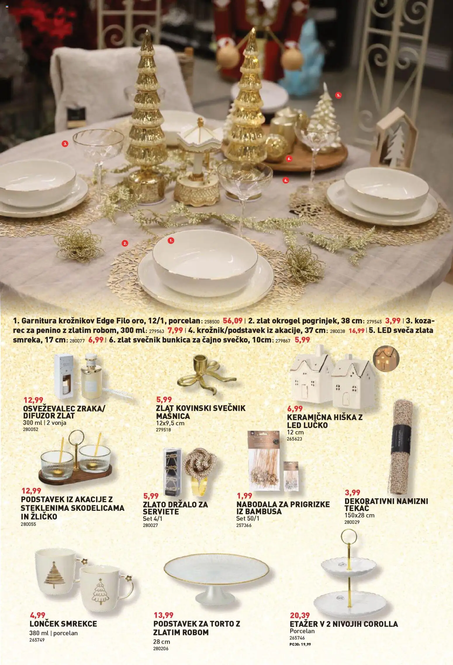 Novi Inpos katalog ponudbe – veljaven od 13.11.2025 | Stran: 13 | Izdelki: Svečnik, Tekač, Sveča, Nabodala