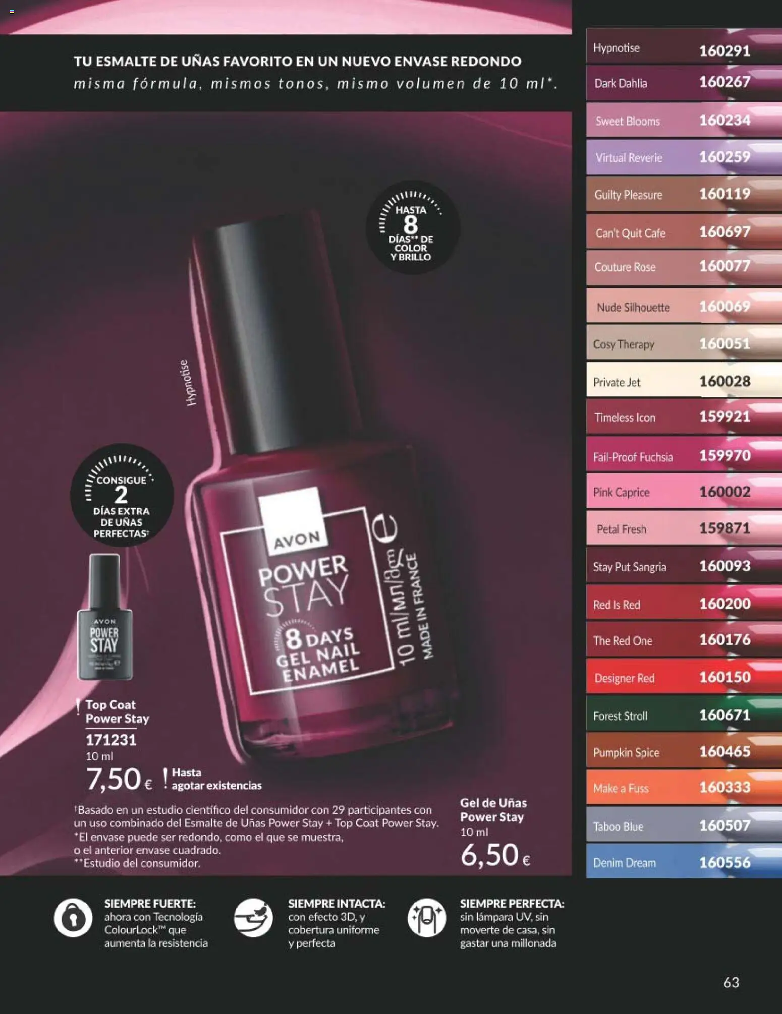 Catálogo AVON campaña 1 │ válido desde el 01.01.2026 | Página: 63 | Productos: Esmalte de uñas, Café, Lámpara