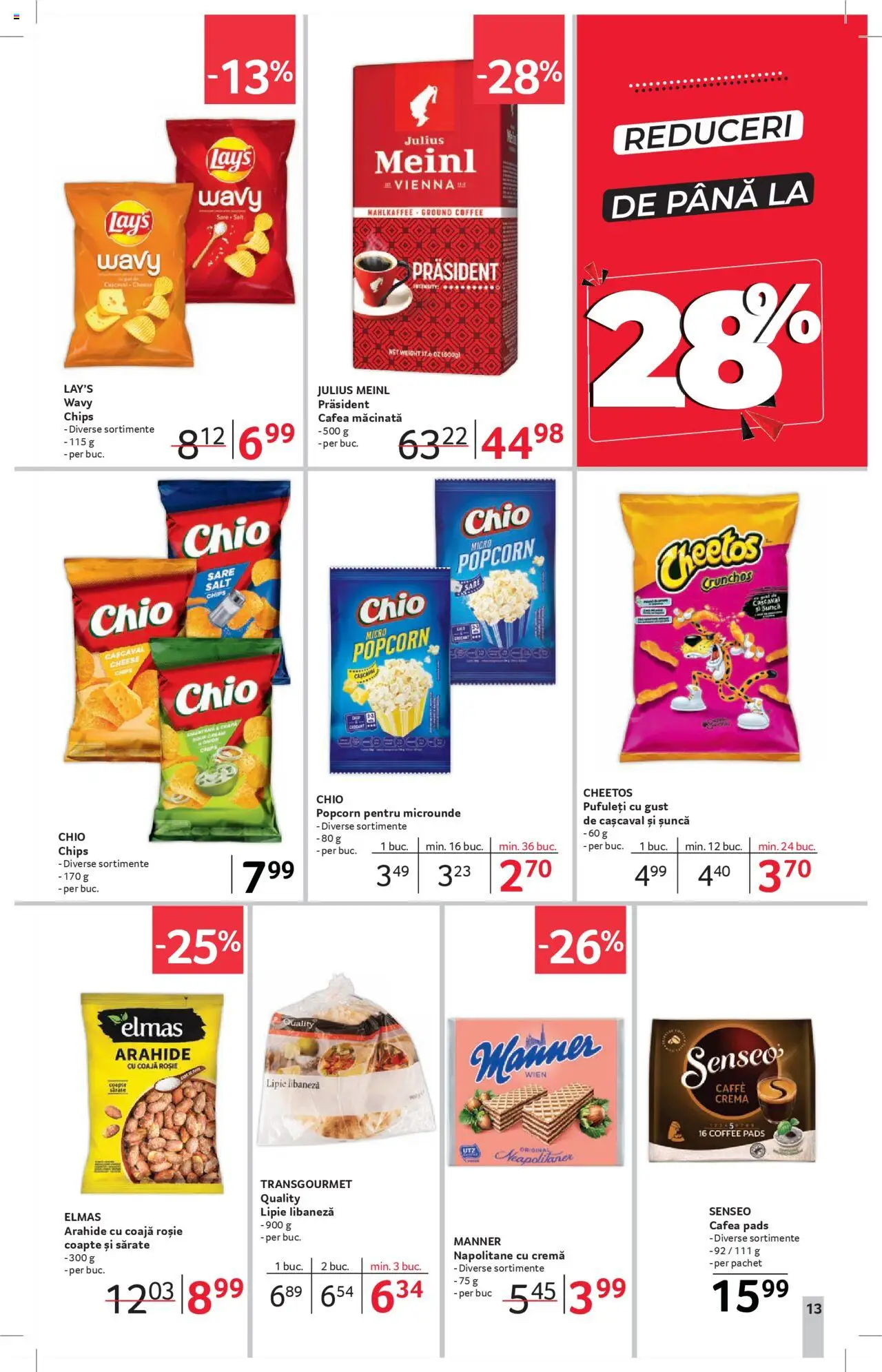Catalog Selgros - Magazine Mici – valabil de la 25.07.2025 | Pagină: 13 | Produse: Cașcaval, Cafea, Șuncă, Sare