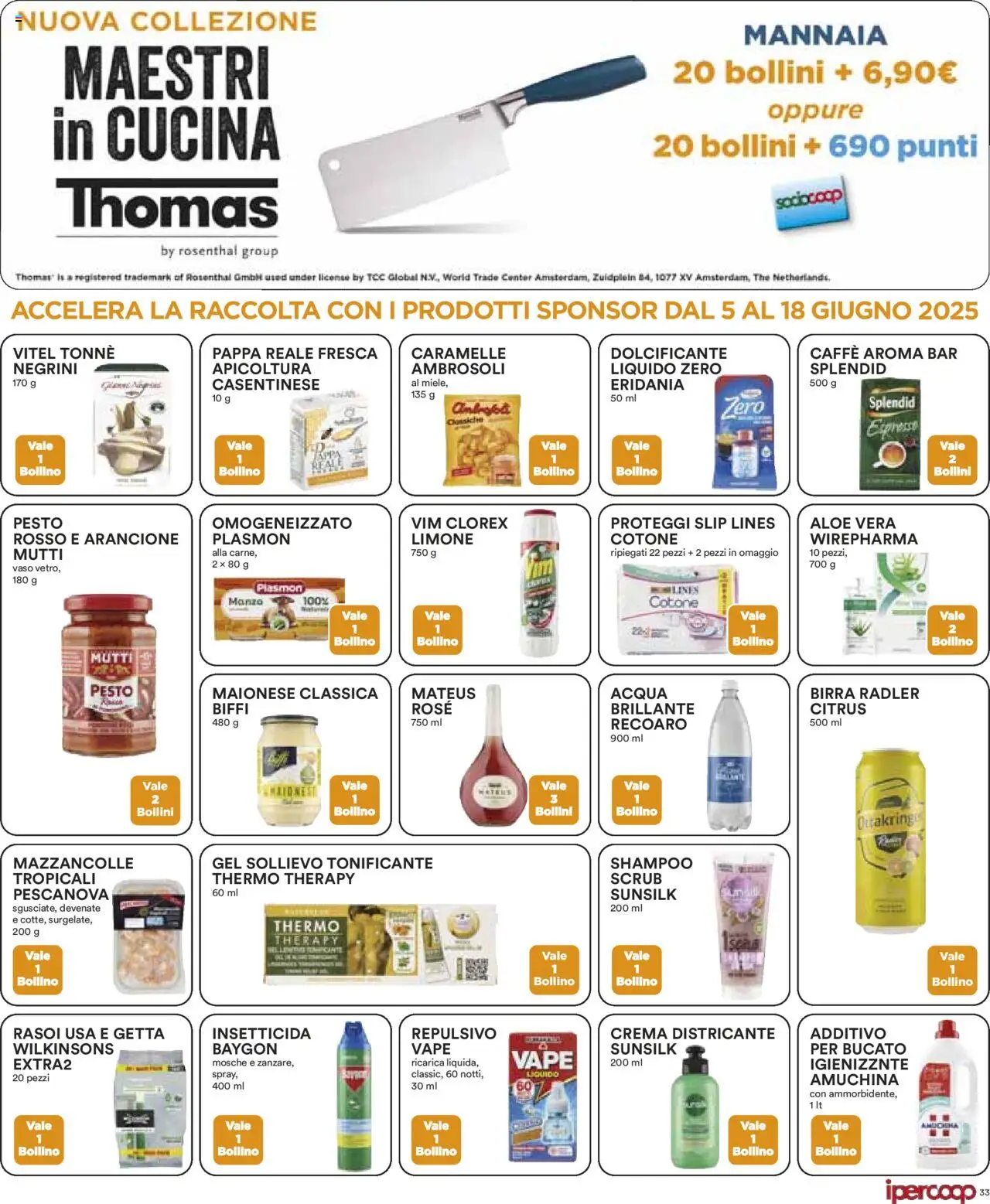 Volantino Ipercoop del 05.06.2025 | Pagina: 33 | Prodotti: Birra, Caramelle, Maionese, Aloe vera
