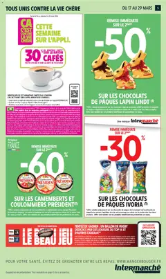 Intermarché - Prévisualisation de Intermarché - Merveilleuses Pâques valide à partir de 17.03.2026 | Page: 5 | Produits: Lapin, Store, Lindt, Camembert