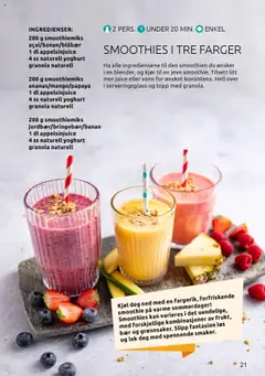  | Side: 21 | Produkter: Juice, Вермішель, Granola, Topp