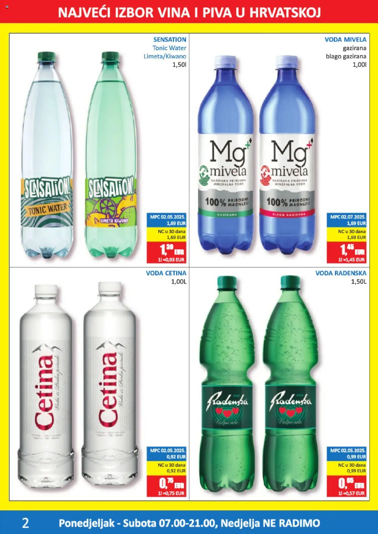 Vrutak katalog | vrijedi od 15.09.2025 | Stranica: 2 | Proizvodi: Mineralna voda, Radenska, Tonic, Limeta