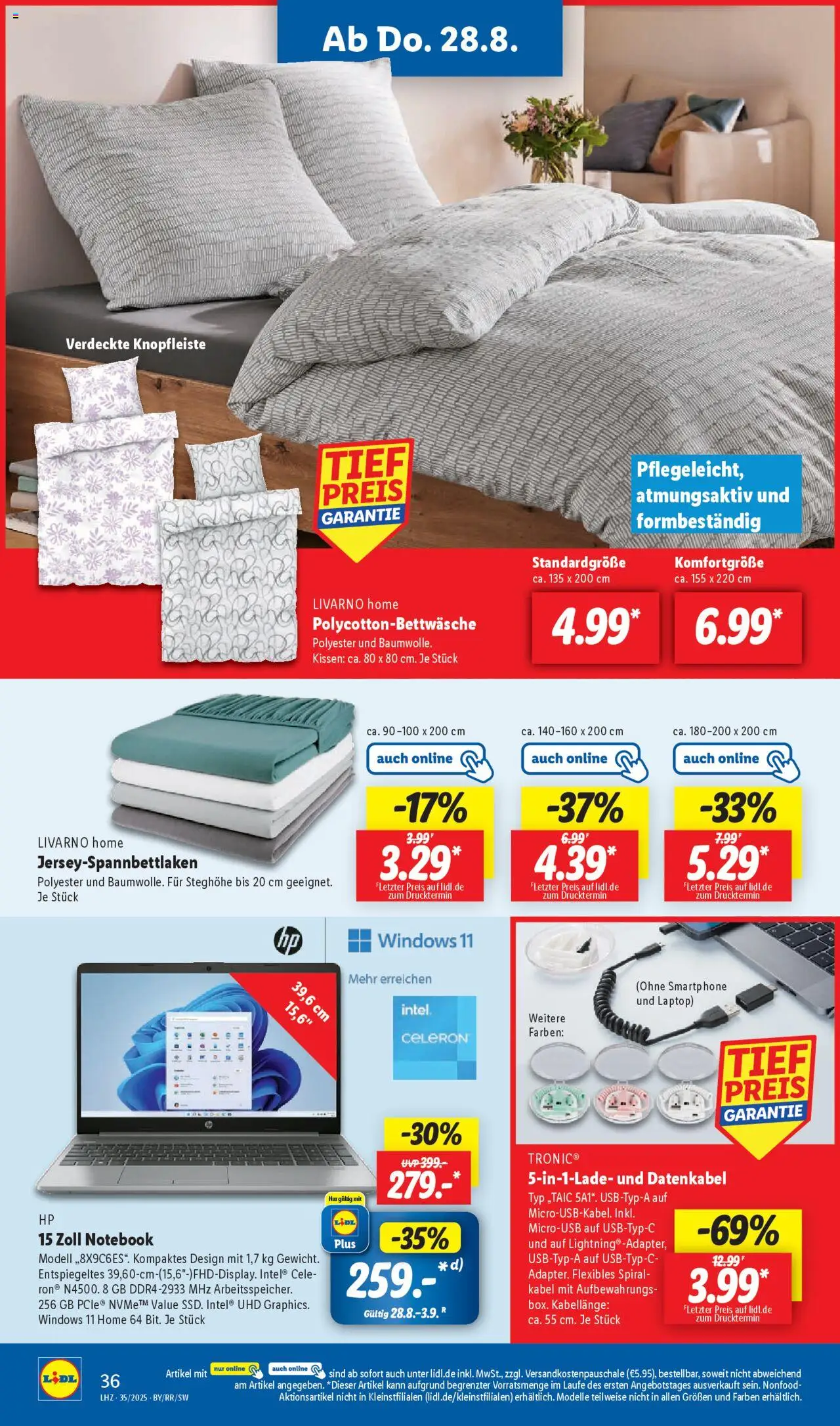 Lidl Prospekt Uffenheim - gültig ab dem 25.08.2025 | Seite: 48 | Produkte: Kissen, Laptop, Notebook, Smartphone