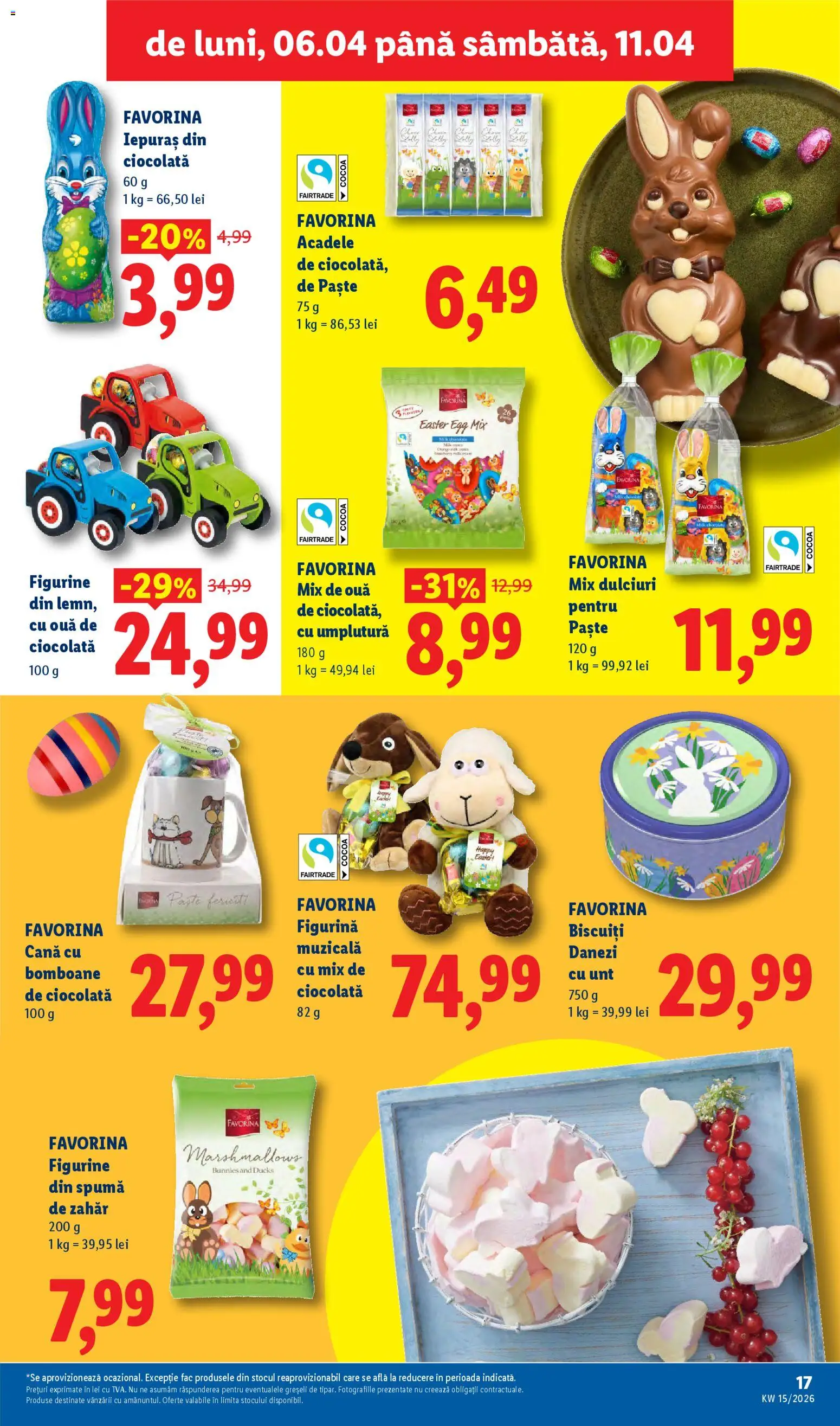 Noul catalog Lidl – valabil de la 06.04.2026 | Pagină: 17 | Produse: Unt, Bomboane, Acadele, Zahăr
