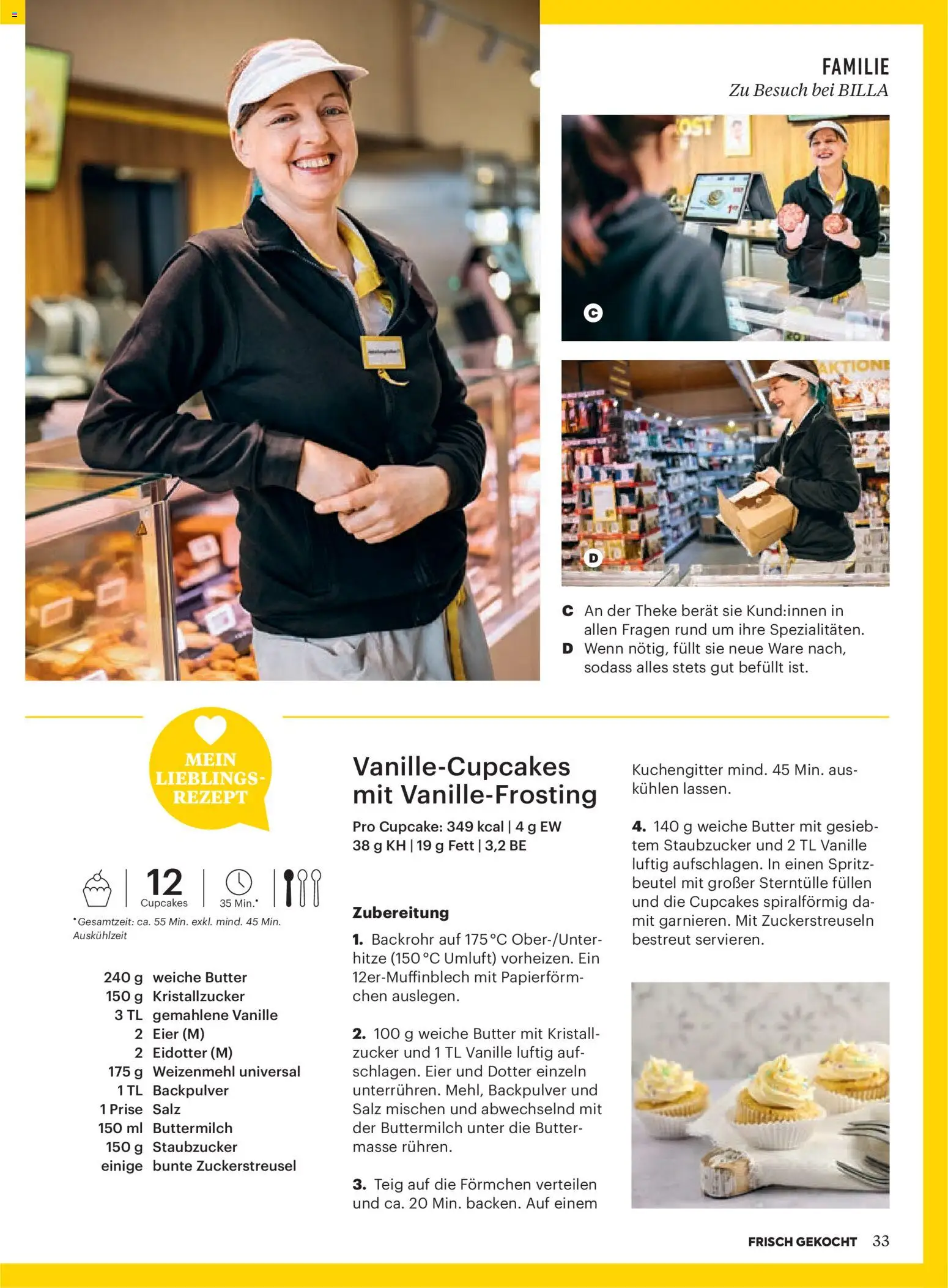 Billa Frisch Gekocht gültig ab 01.05.2026 | Seite: 33 | Produkte: Salz, Zucker, Butter, Eier