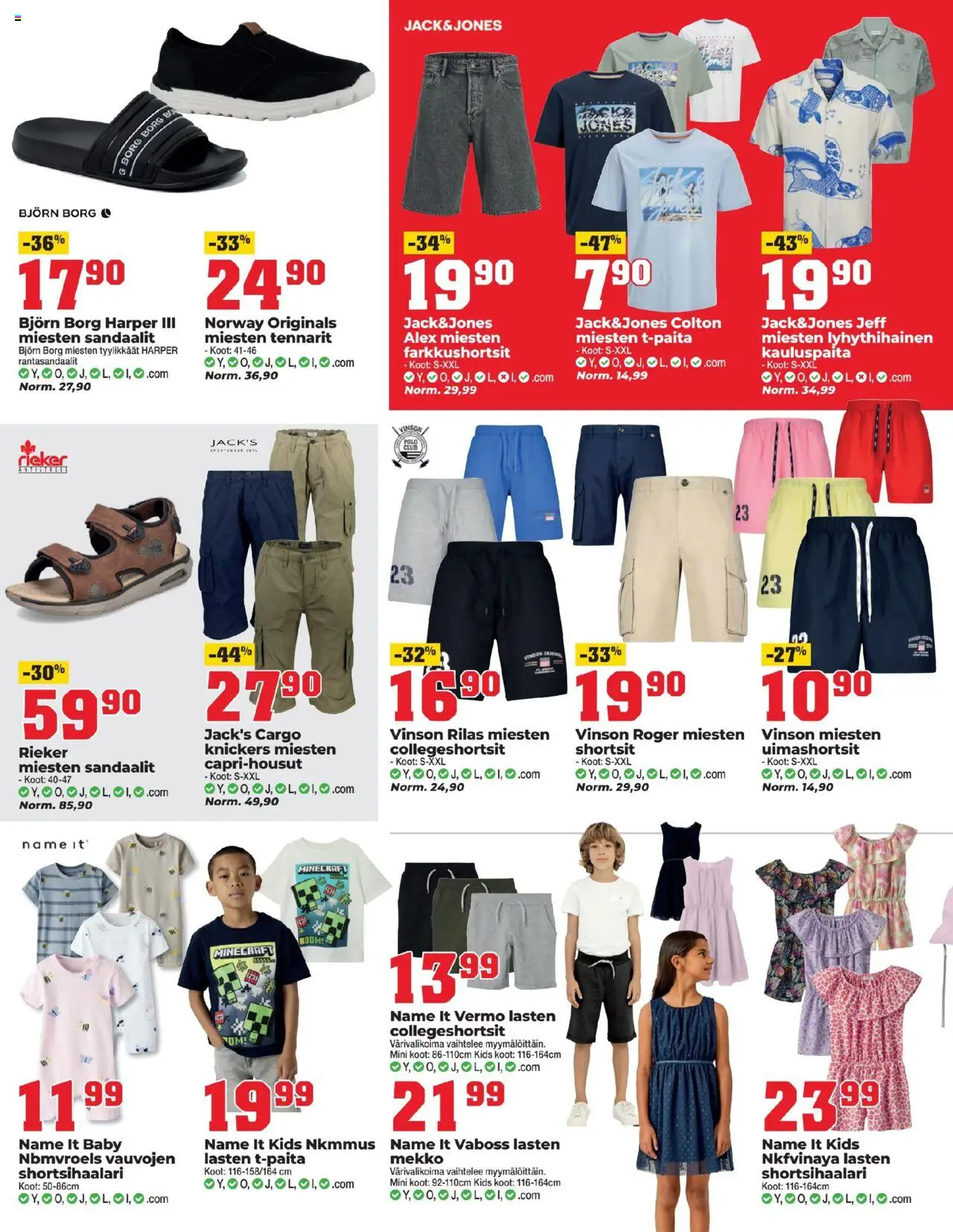  | Sivu: 12 | Tuotteet: Uimashortsit, Shortsit, Sandaalit, Mekko