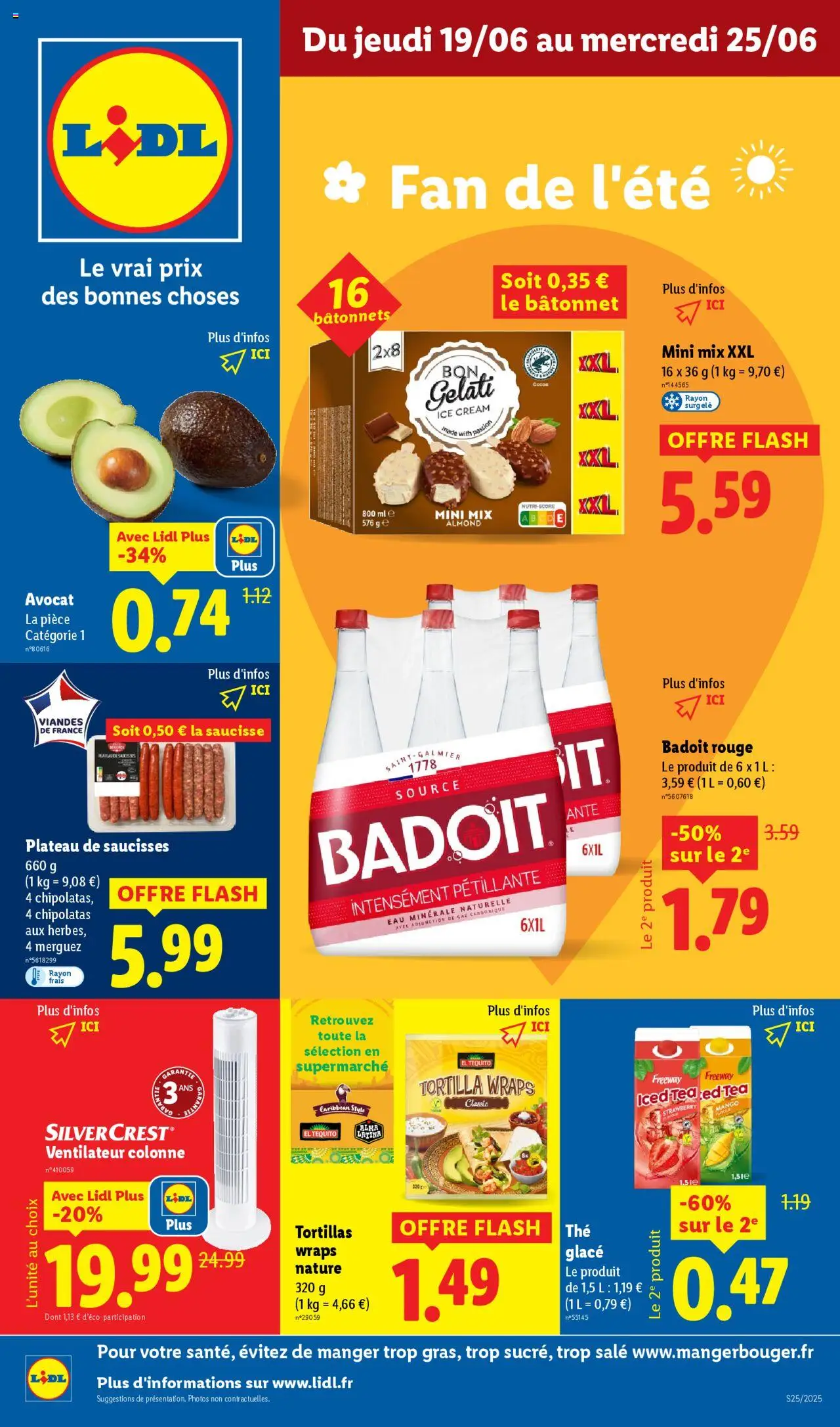  | Page: 1 | Produits: Avocat, Tortillas, Eau minérale naturelle, Thé glacé