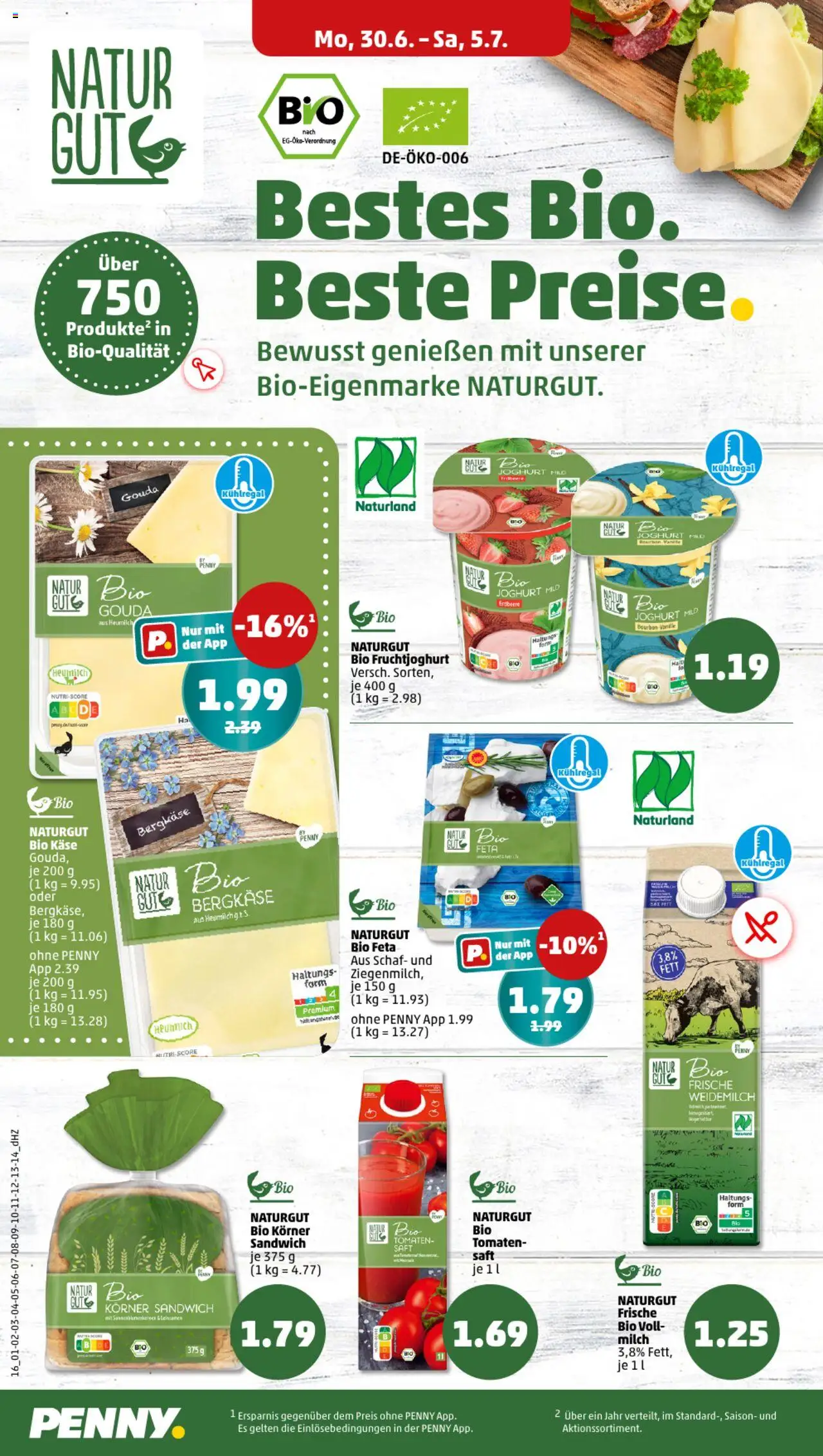 Penny Prospekt 	 - gültig ab dem 30.06.2025 | Seite: 16 | Produkte: Käse, Gouda, Tomaten, Bourbon