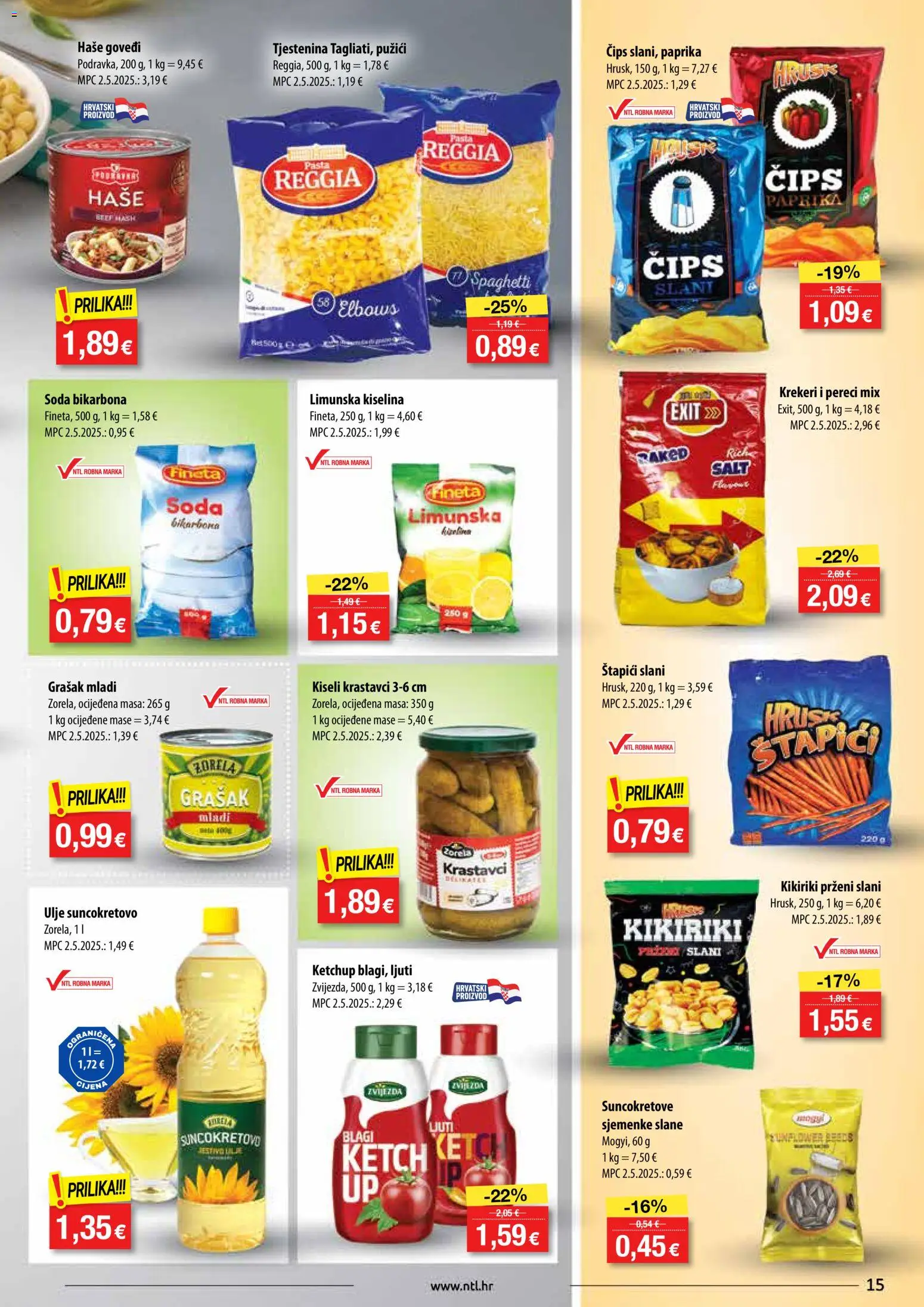 NTL katalog | vrijedi od 26.11.2025 | Stranica: 15 | Proizvodi: Ulje, Čips, Grašak, Sjemenke