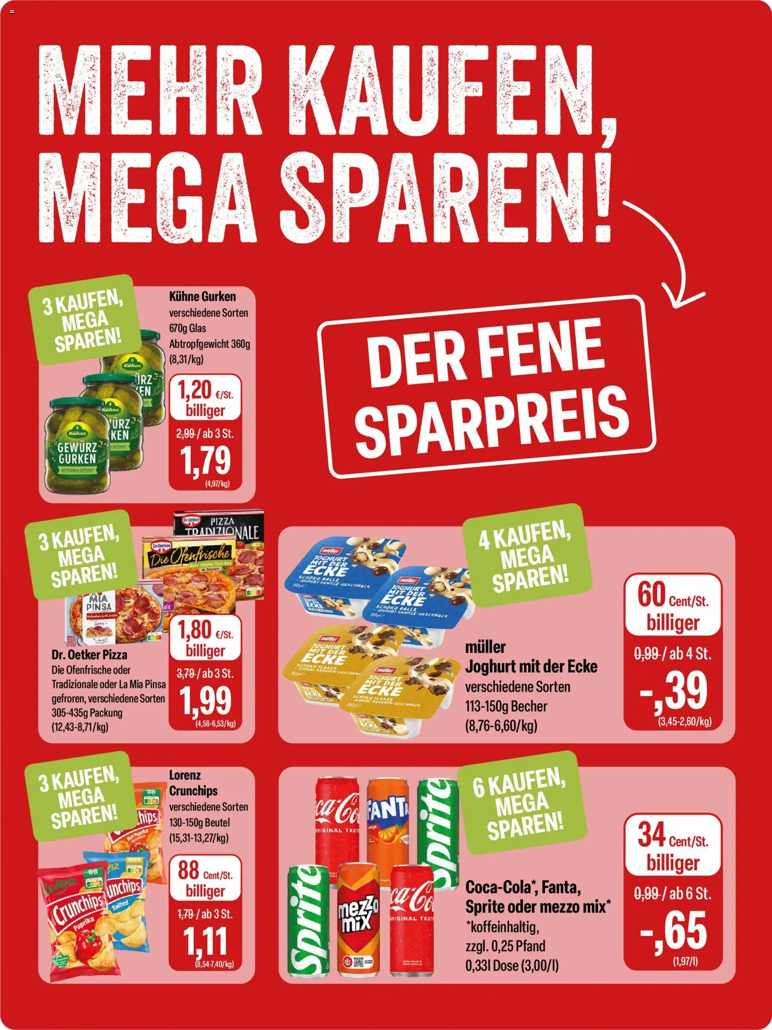 Feneberg Angebote – gültig ab 11.12.2025 | Seite: 10 | Produkte: Fanta, Sprite, Pizza, Chips