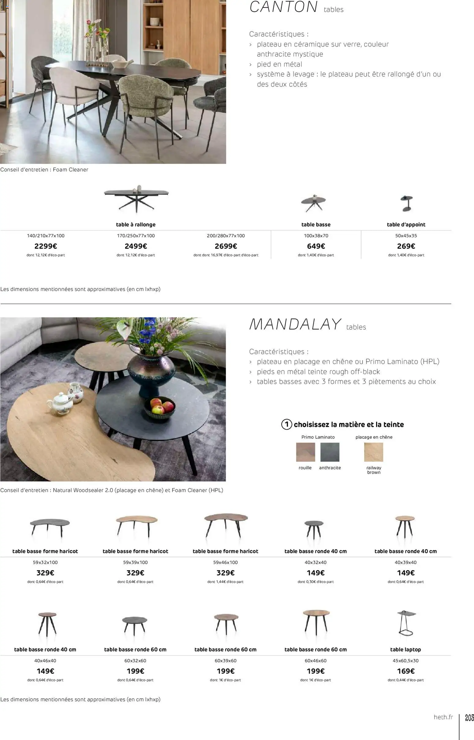 {H1} | Page: 203 | Produits: Plateau, Table basse, Table