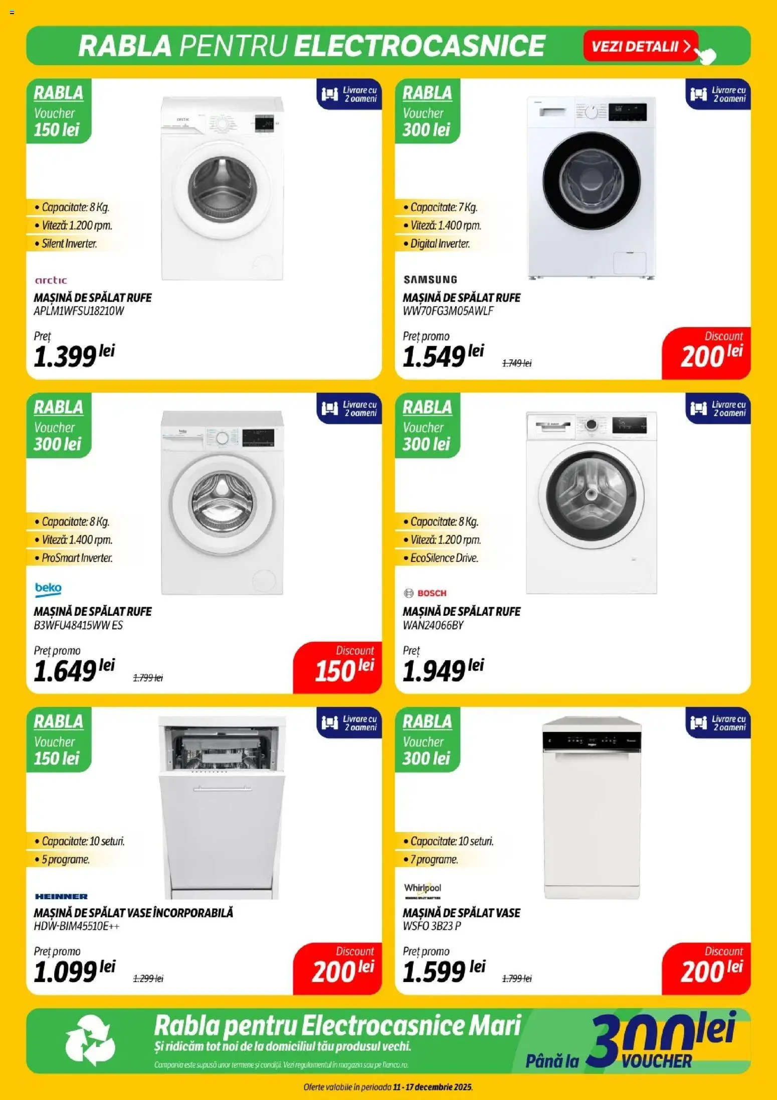 Noul catalog Flanco – valabil de la 11.12.2025 | Pagină: 17 | Produse: Mașină De Spălat, Mașină De Spălat Vase