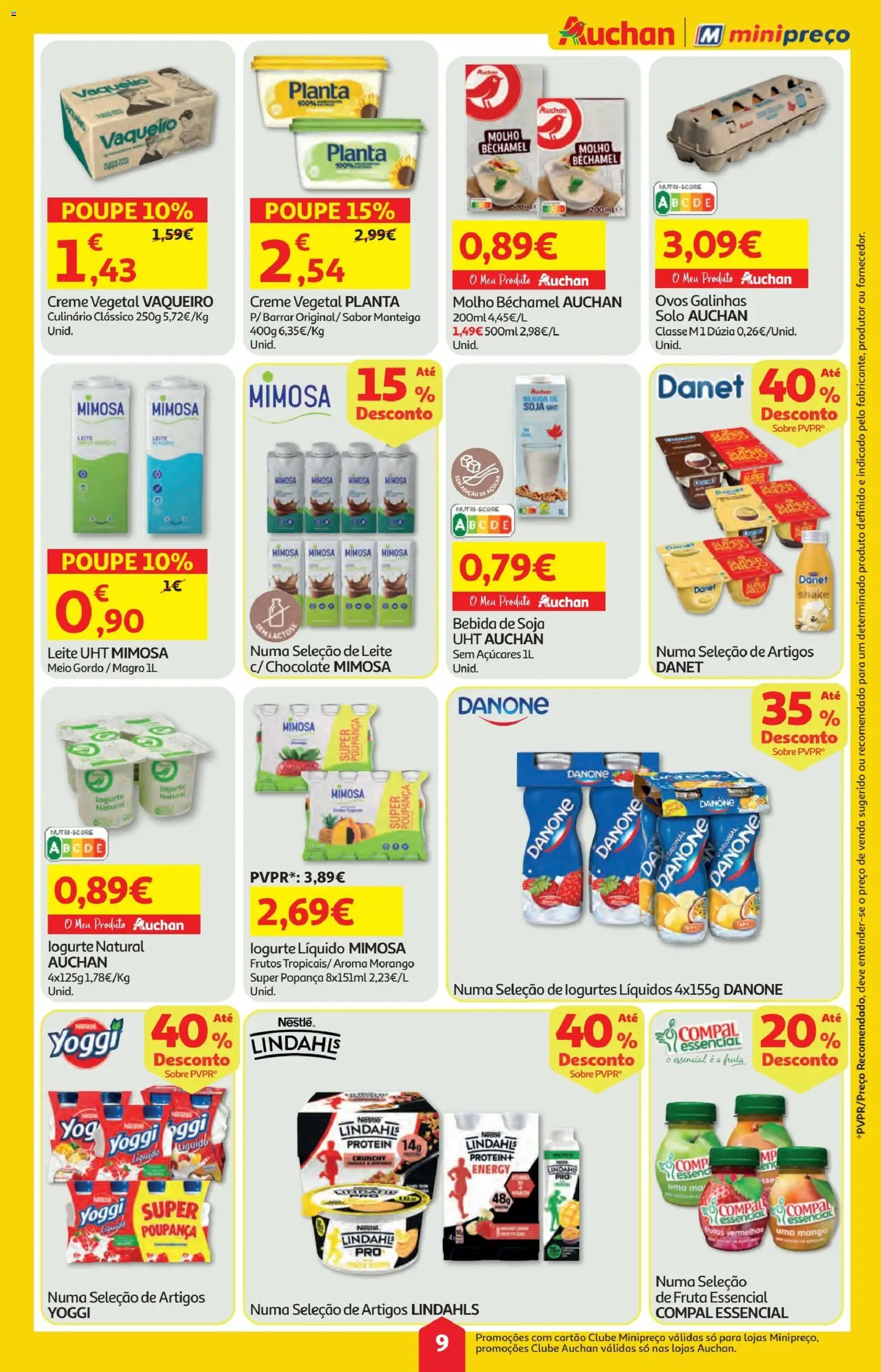 Minipreço folheto │ válido de 30.10.2025 | Página: 9 | Produtos: Manteiga, Ovos, Chocolate, Bebida