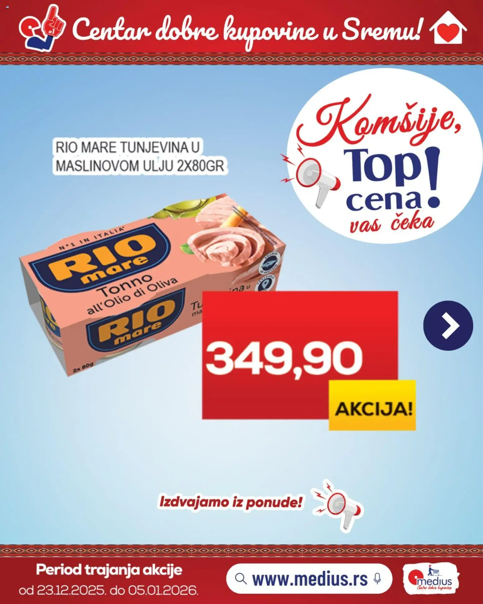 Medius katalog - važi od 23.12.2025 | Strana: 2 | Proizvode: Rio mare