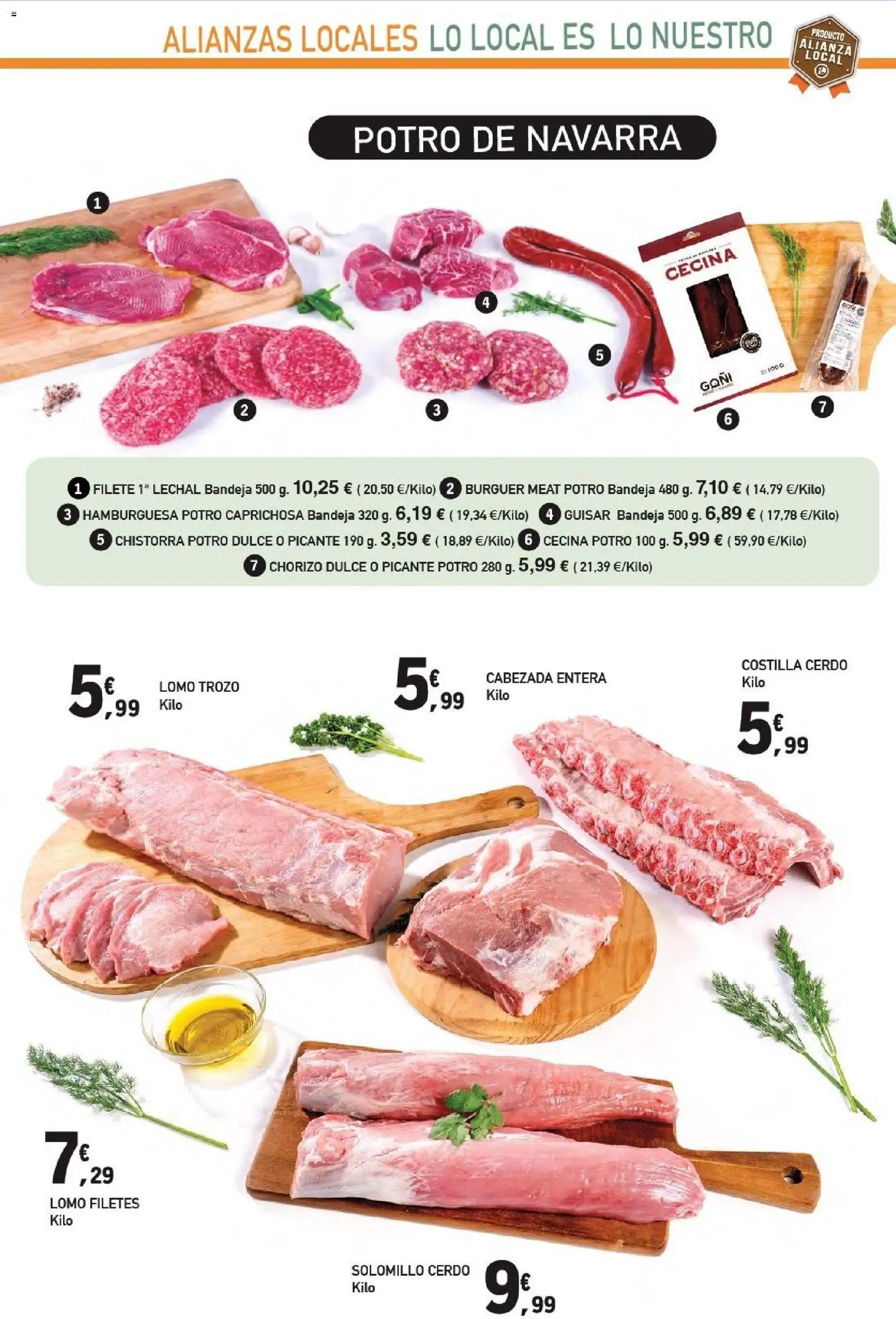 E.Leclerc - Alianz Locales │ válido desde el 25.02.2026 | Página: 7 | Productos: Cerdo, Filete, Σοκολατούχο γάλα, Bandeja