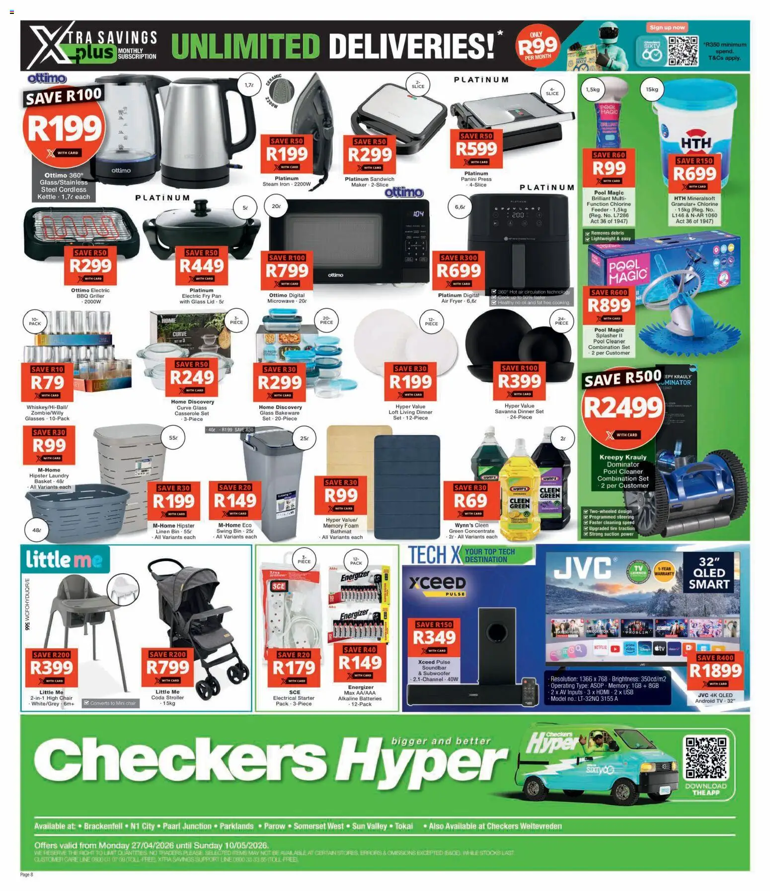 New Checkers catalogue – valid from 27.04.2026 | Page: 8 | Products: Press, Chair, Subwoofer, Foam