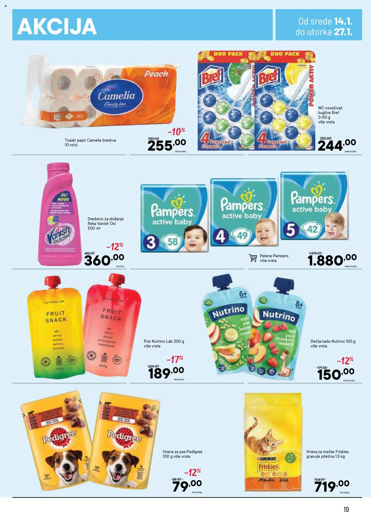 PerSu katalog - važi od 14.01.2026 | Strana: 19 | Proizvode: Hrana za pse, Wc, Hrana za mačke, Pelene