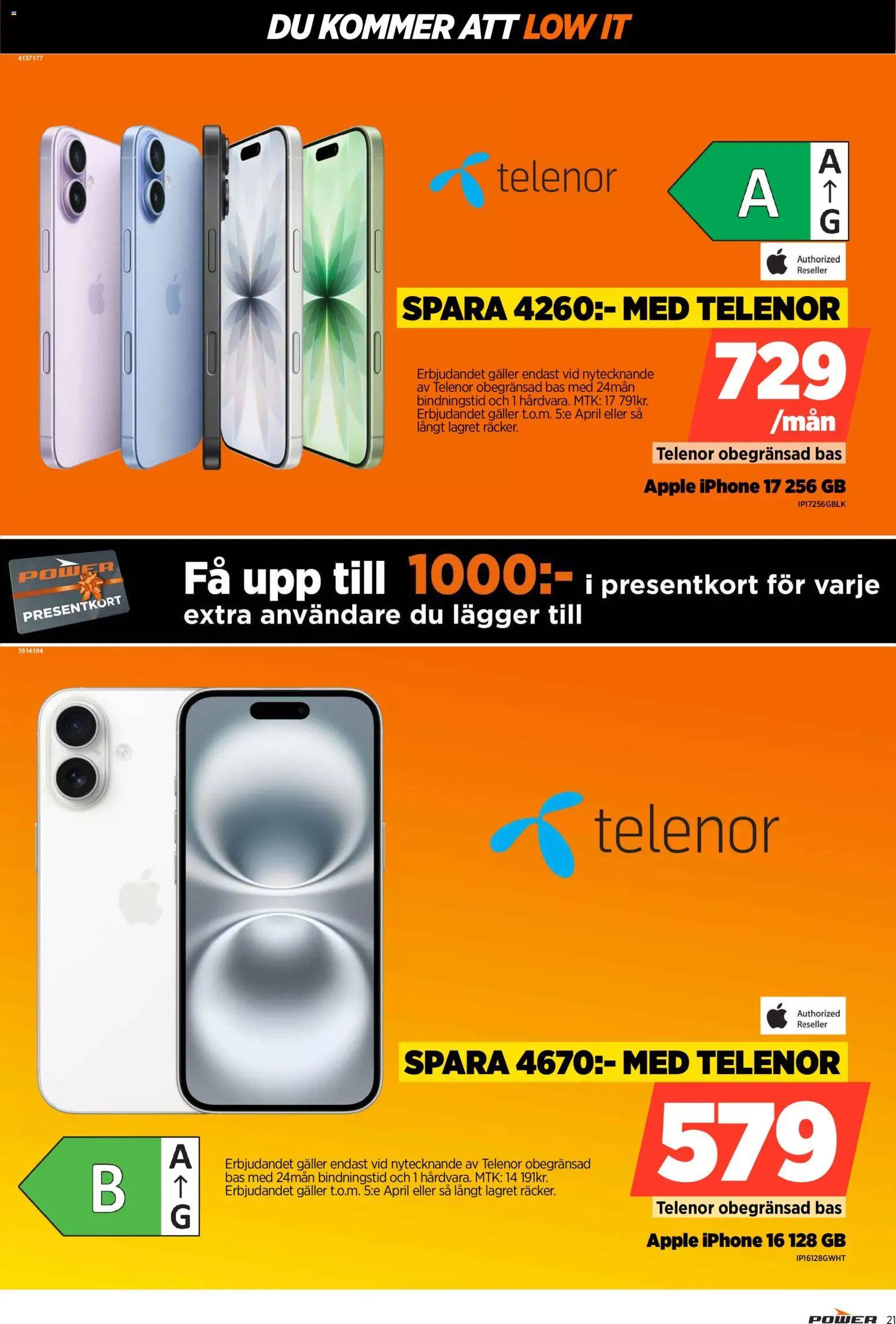 Power reklamblad aktuell från 23.03.2026 | Sida: 21 | Produkter: Galler, Äpple