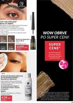 AVON SKIN NOURISH SREDSTVO ZA UKLANJANJE ŠMINKE + BALZAM ZA TREPAVICE, 100 ml | nežno uklanja make-up sa očiju dok neguje trepavice i obrve, bez potrebe za grubim trljanjem! - pregled AVON kataloga - važi od 01.12.2025 | Strana: 77 | Proizvode: Balzam