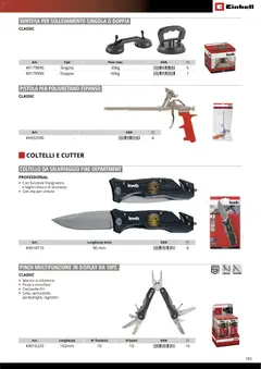 Anteprima del volantino Einhell volantino Accessori  valido a partire dal 17.03.2026 | Pagina: 185 | Prodotti: Cintura, Cacciavite, Alluminio, Pinze
