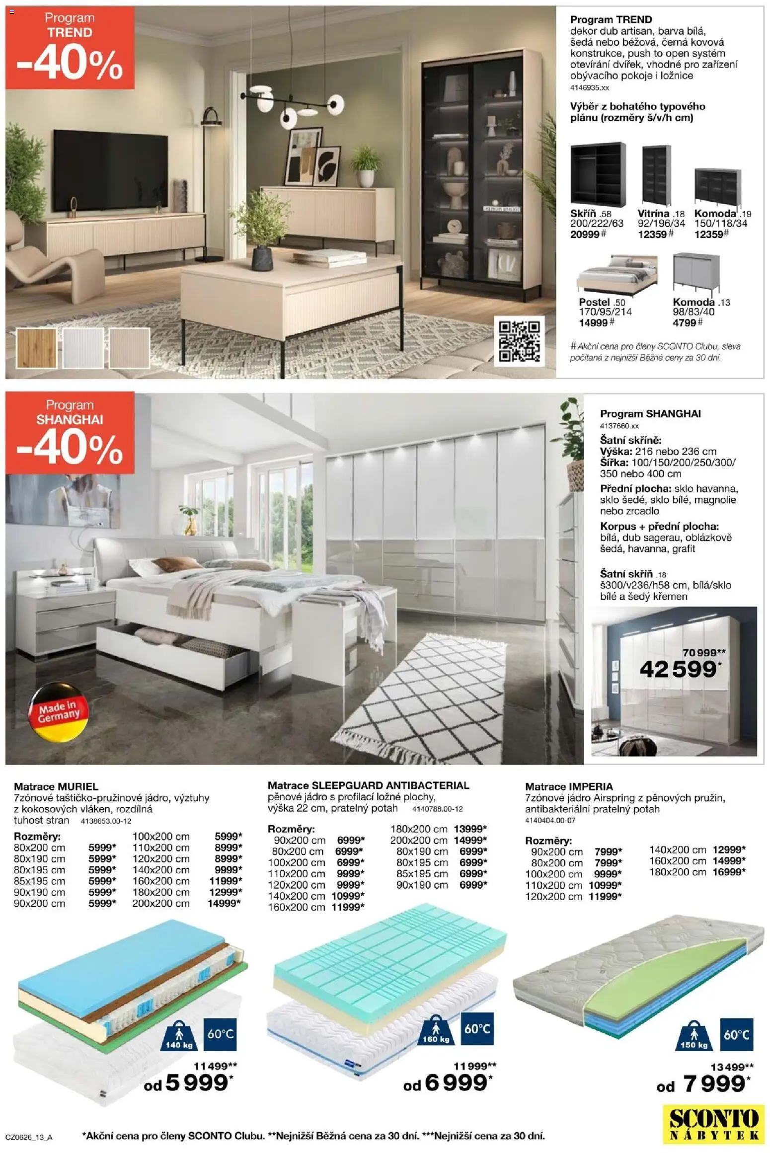 Sconto nábytek leták od 22.04.2026 | Strana: 13 | Produkty: Vitrína, Skříně, Šatní skříň, Skříň