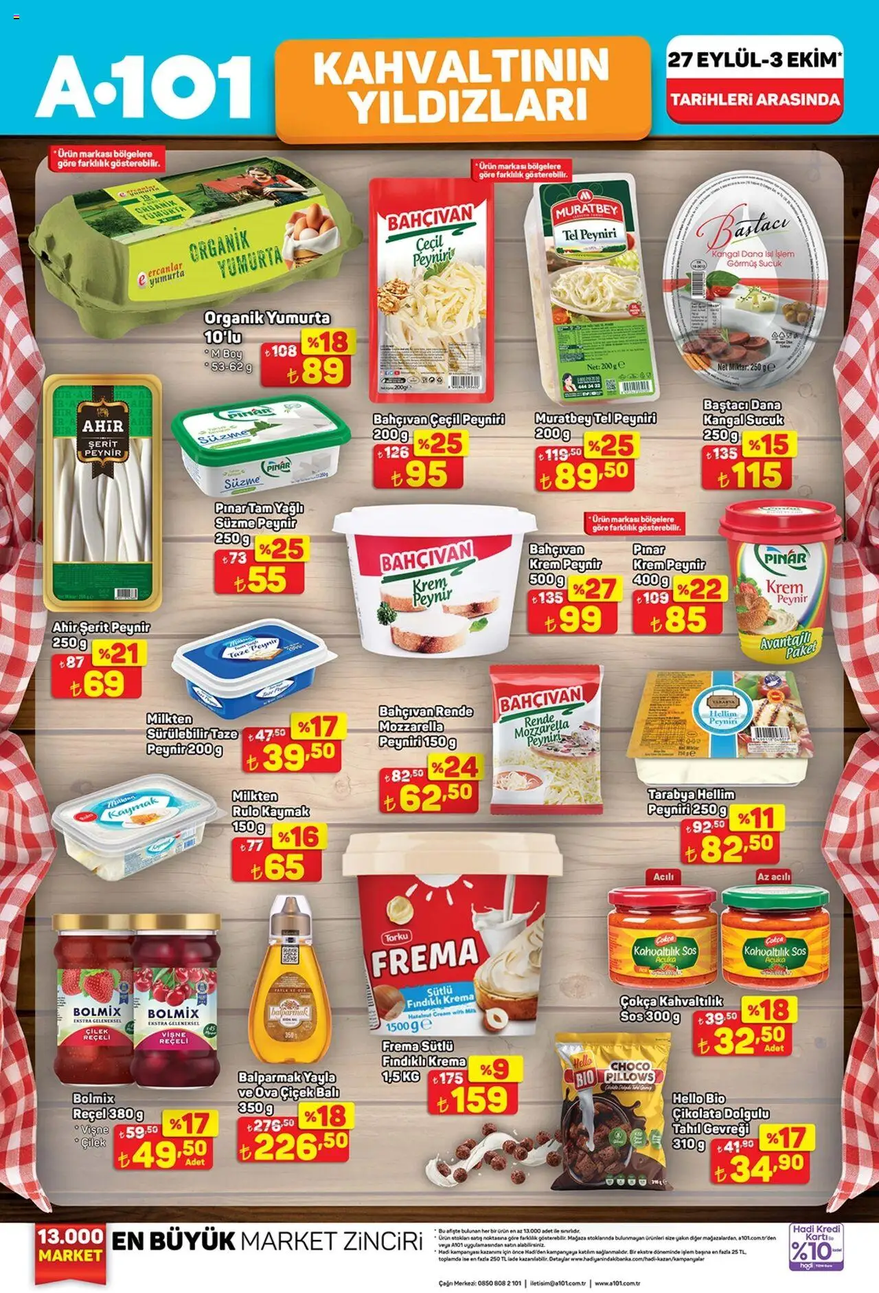 A101 Katalog - 27.09.2025 tarihinden itibaren geçerlidir | Sayfa: 5 | Ürünler: Yumurta, Rende, Krema, Tahıl