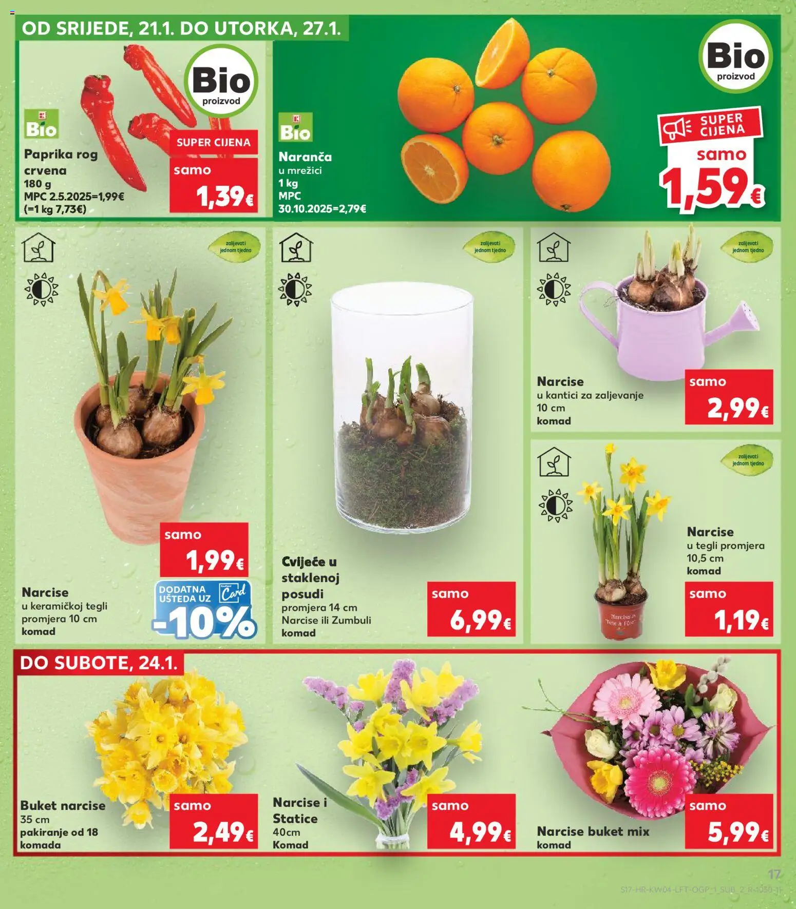 Kaufland katalog | vrijedi od 21.01.2026 | Stranica: 17 | Proizvodi: Cvijeće, Paprika