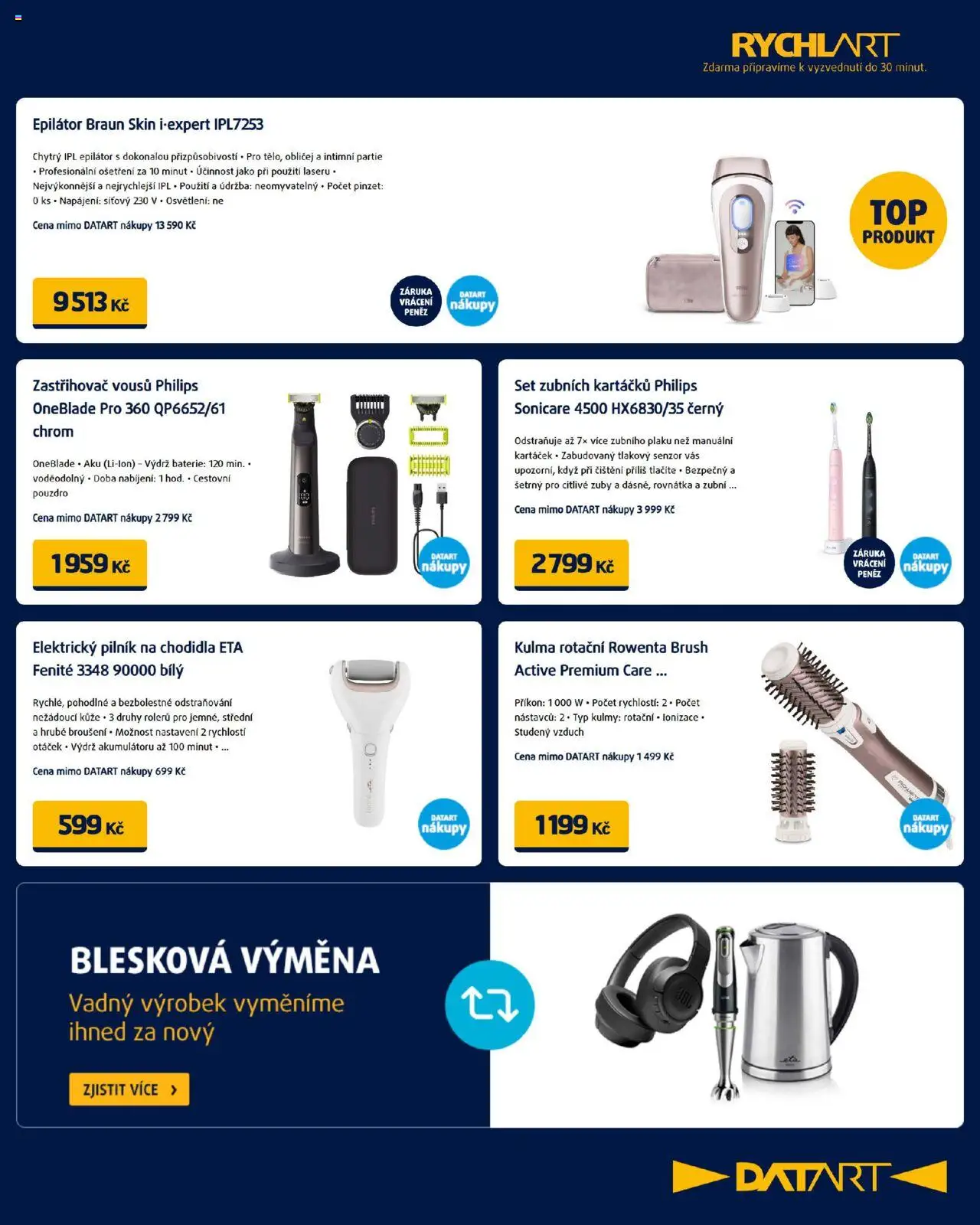 Datart leták od 06.06.2025 | Strana: 3 | Produkty: Zastřihovač vousů, IPL epilátor, Zastřihovač, Baterie