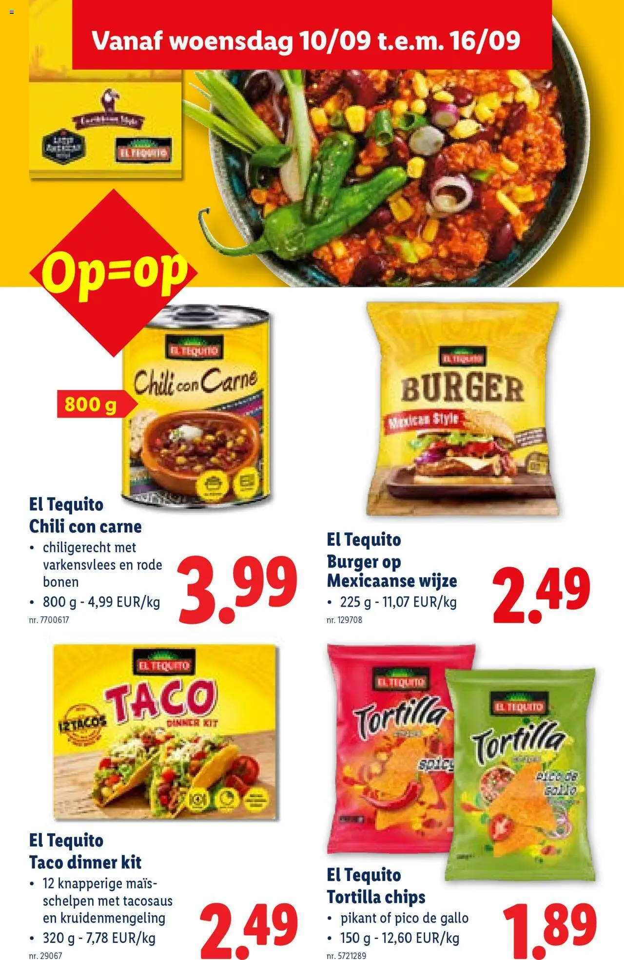  | Pagina: 26 | Producten: Taco, Chips, Tortilla, Maïs