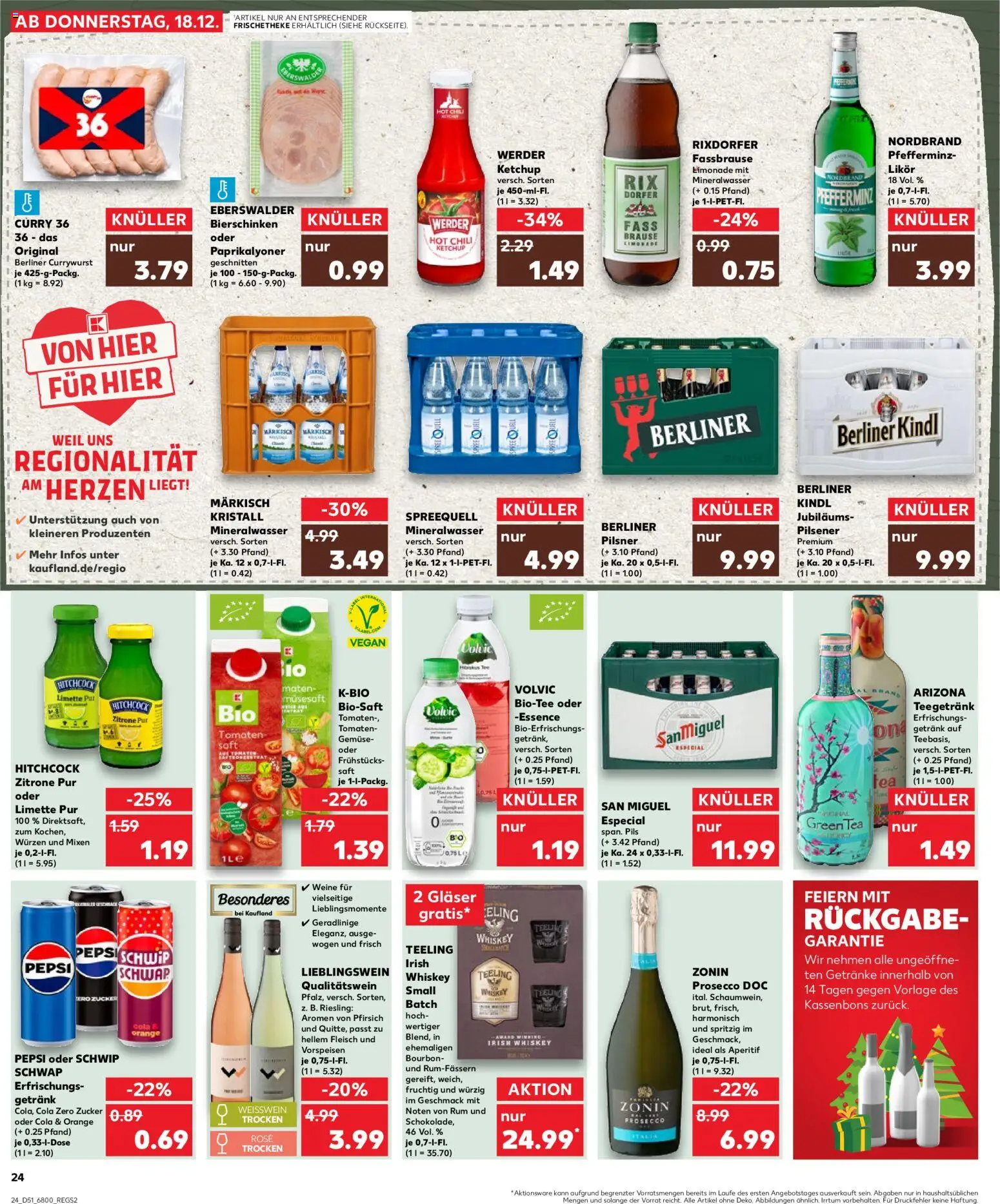 Kaufland prospekt Berlin	 – gültig ab 21.12.2025 | Seite: 24 | Produkte: Weißwein, Rum, Limonade, Prosecco