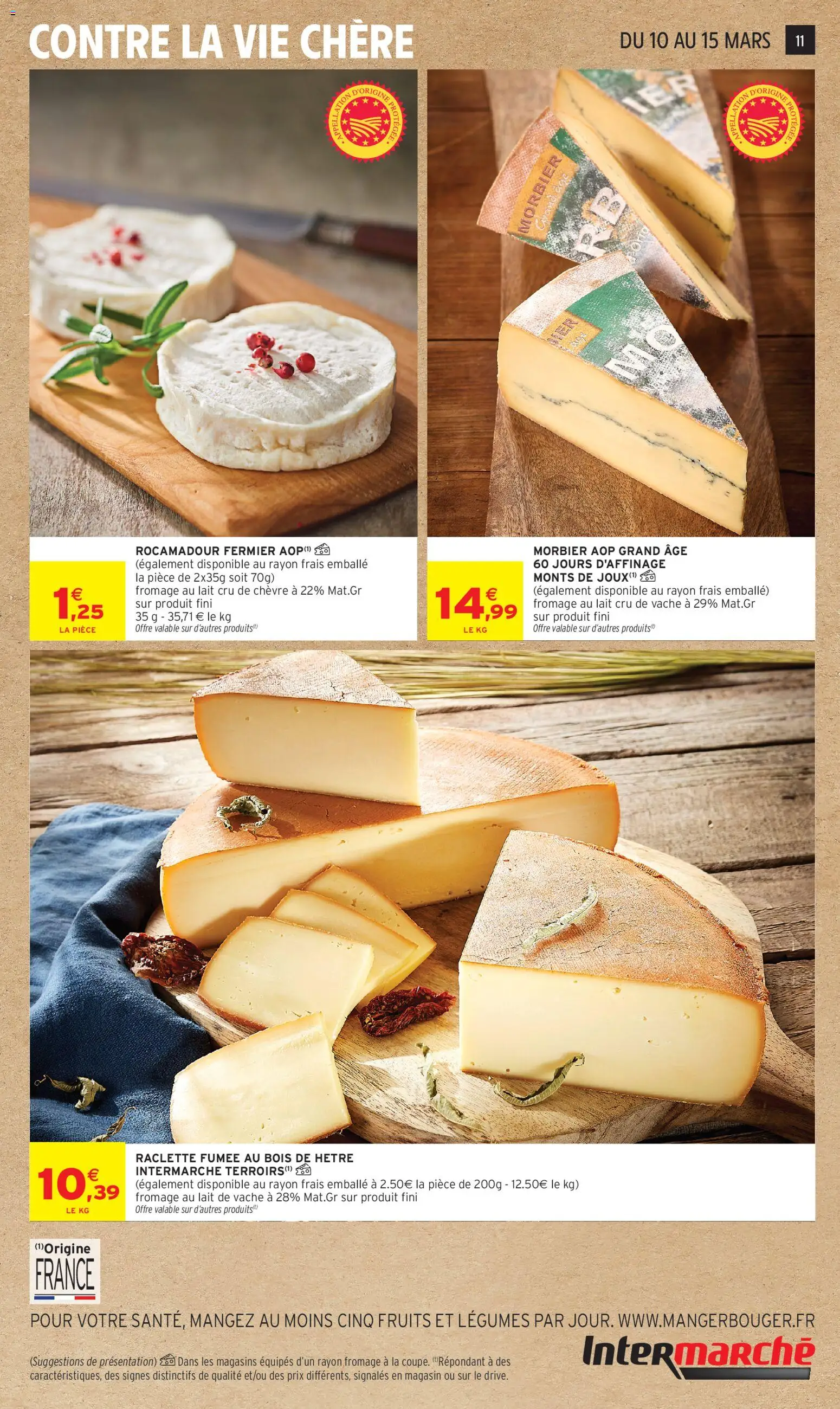 {H1} | Page: 11 | Produits: Morbier aop, Raclette, Lait, Fromage