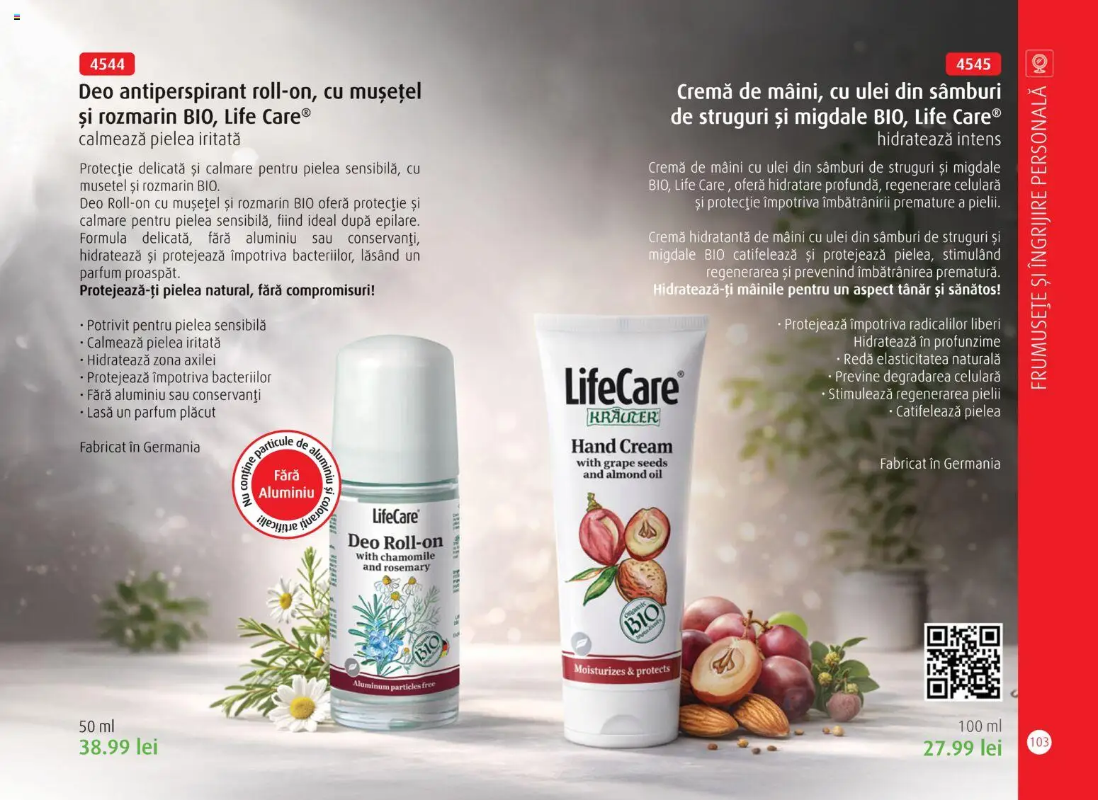 Noul catalog Life Care – valabil de la 01.04.2026 | Pagină: 105 | Produse: Şerit ödül, Struguri, Ulei, Antiperspirant
